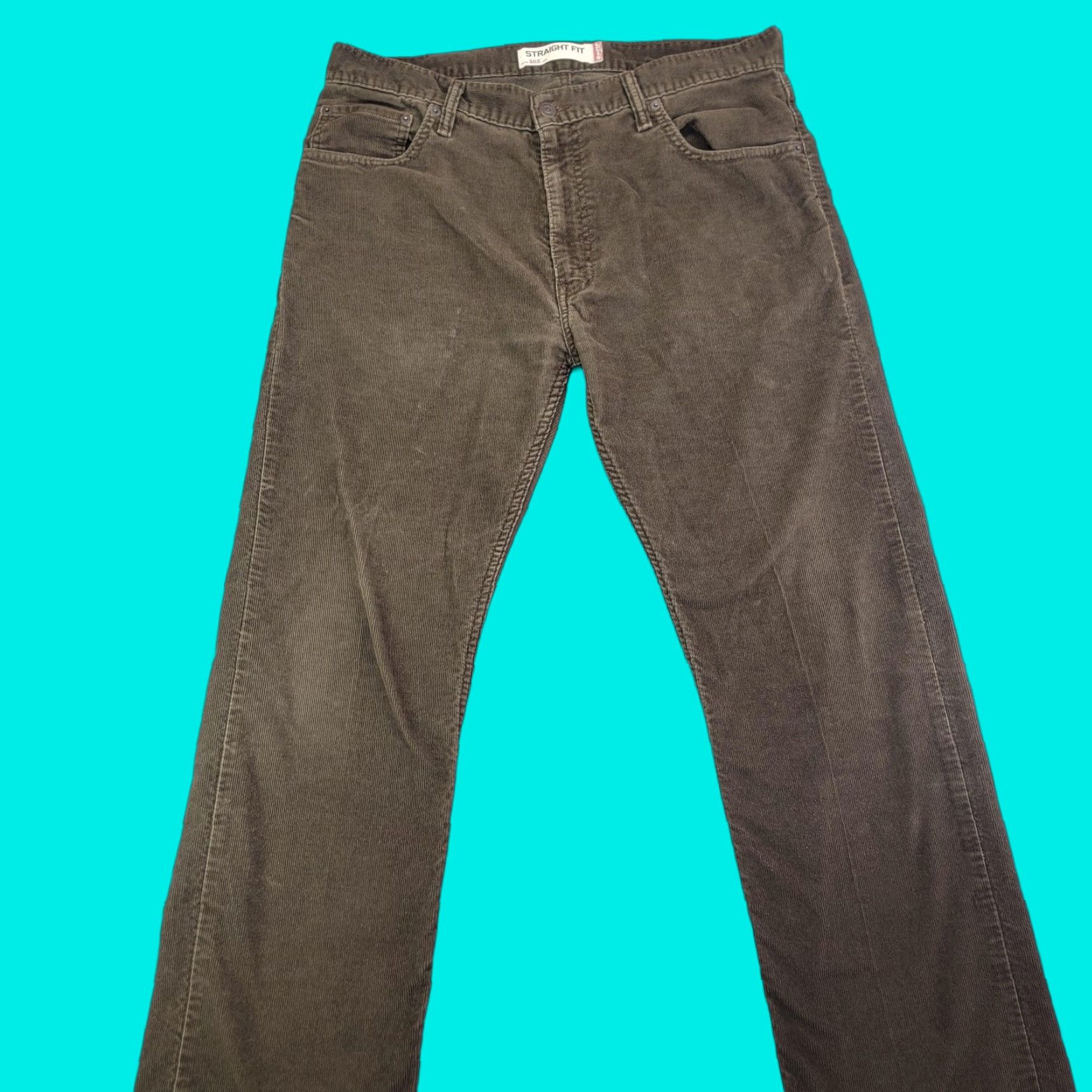 Levi's Levi's 505 Pants Mens 36x32 Brown Corduroy 5-Pocket Straight Fit Casual Shirt? Size US 36 / EU 52 - 1 Thumbnail