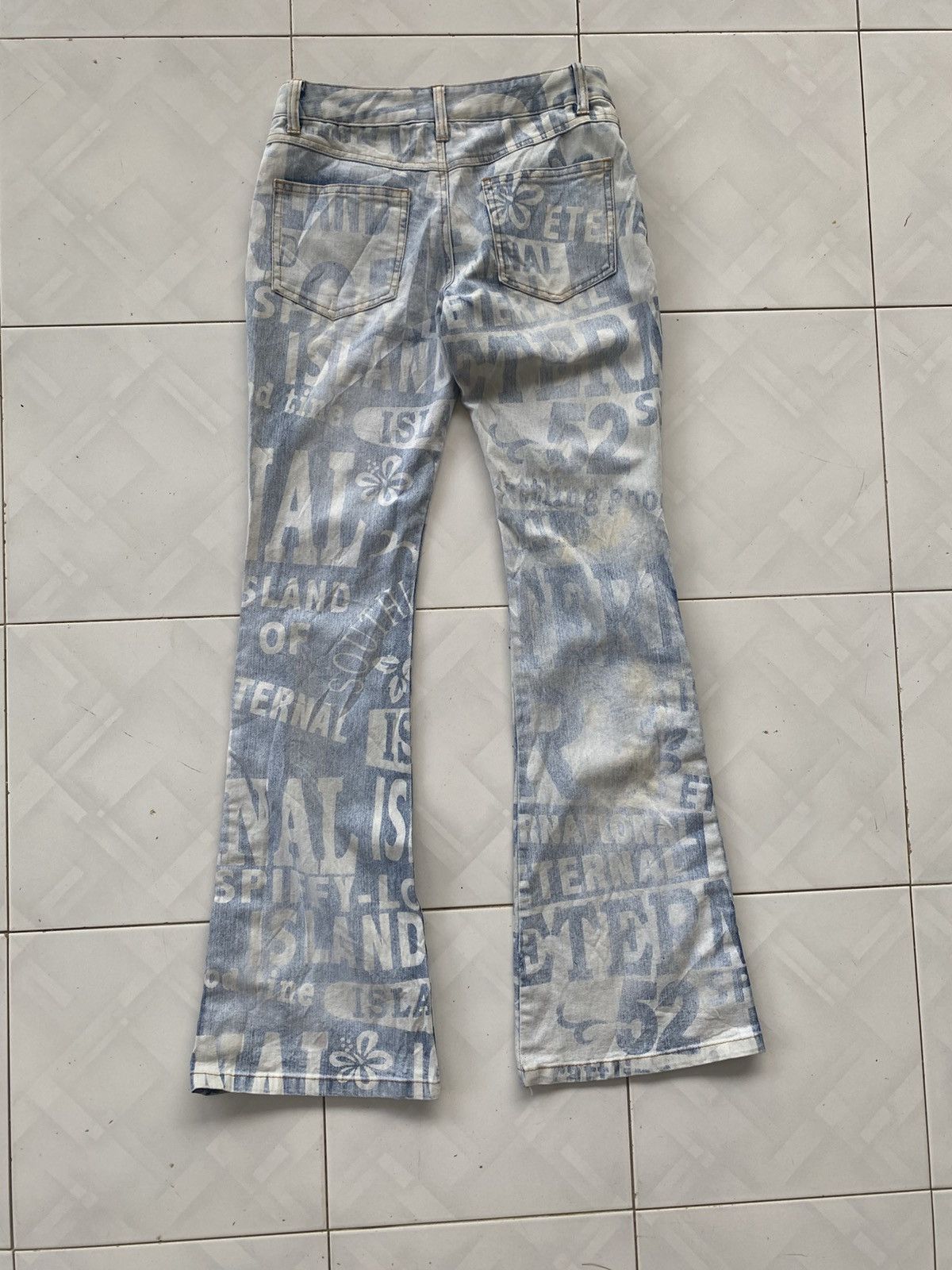 14th Addiction × Japanese Brand × KMRii Joueraux Echecs OVP Snap Button Flare Jeans Size 27" / US 4 / IT 40 - 3 Thumbnail