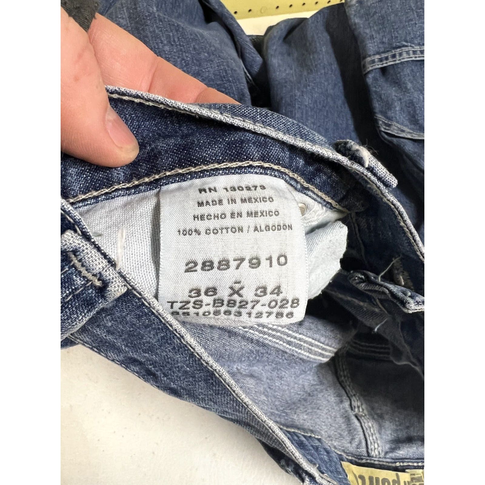 Lee VINTAGE Lee Dungarees Jeans Mens 36X34 Carpenter PAINTER Distressed Skater Relaxed Relaxed Size US 36 / EU 52 - 5 Thumbnail