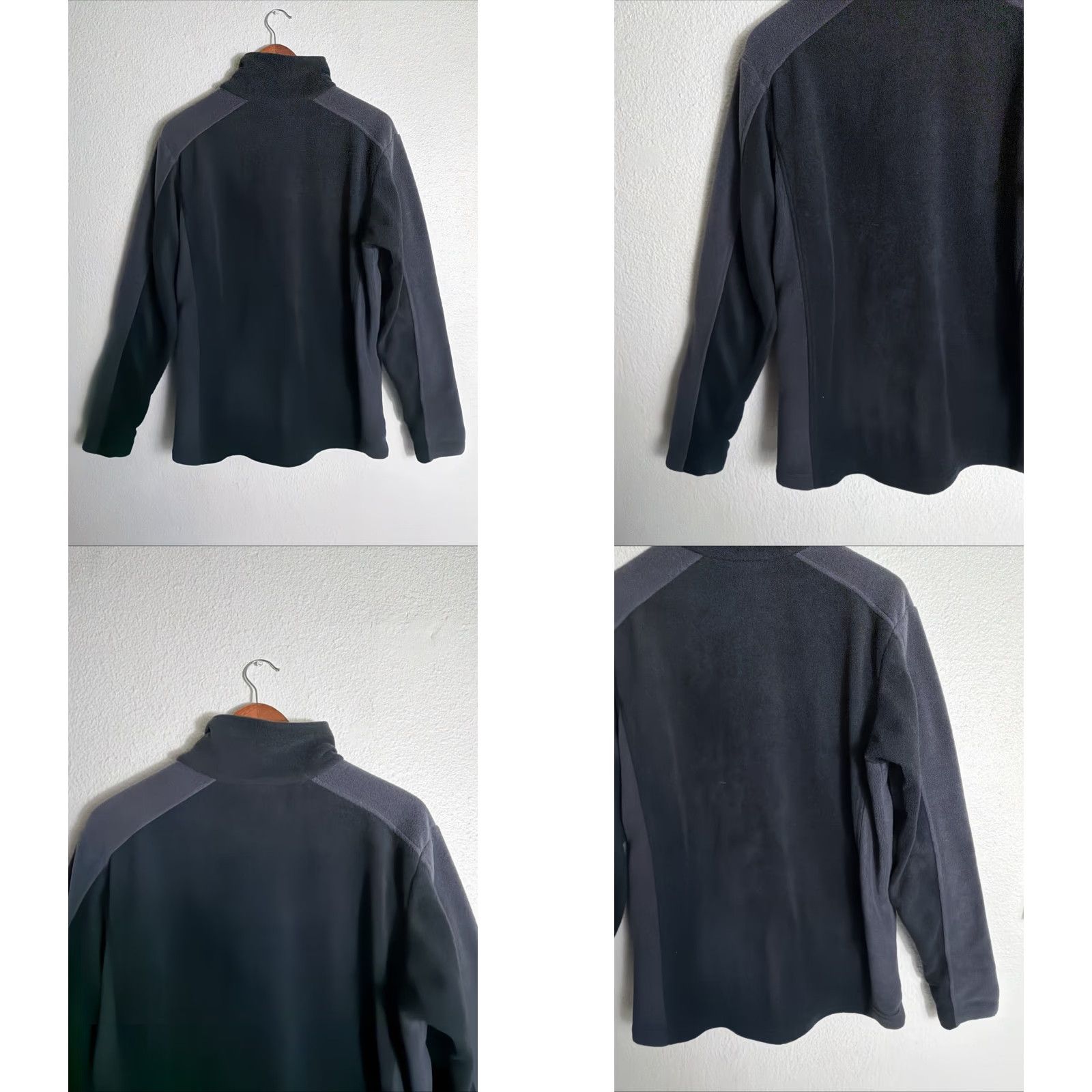Vintage Columbia Full Zip Fleece Windbreaker Jacket Mens Large Gray Black Windstopper Size US L / EU 52-54 / 3 - 9 Thumbnail