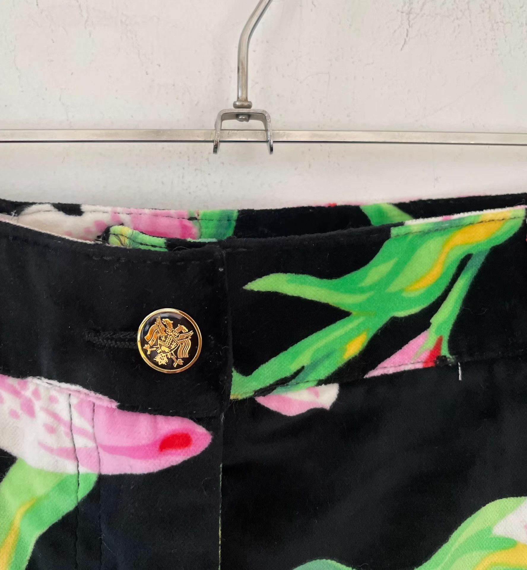 Dolce & Gabbana Dolce & Gabbana Women's Lily Print Velvet Trousers Ｑ21 Size 28" / US 6 / IT 42 - 4 Thumbnail