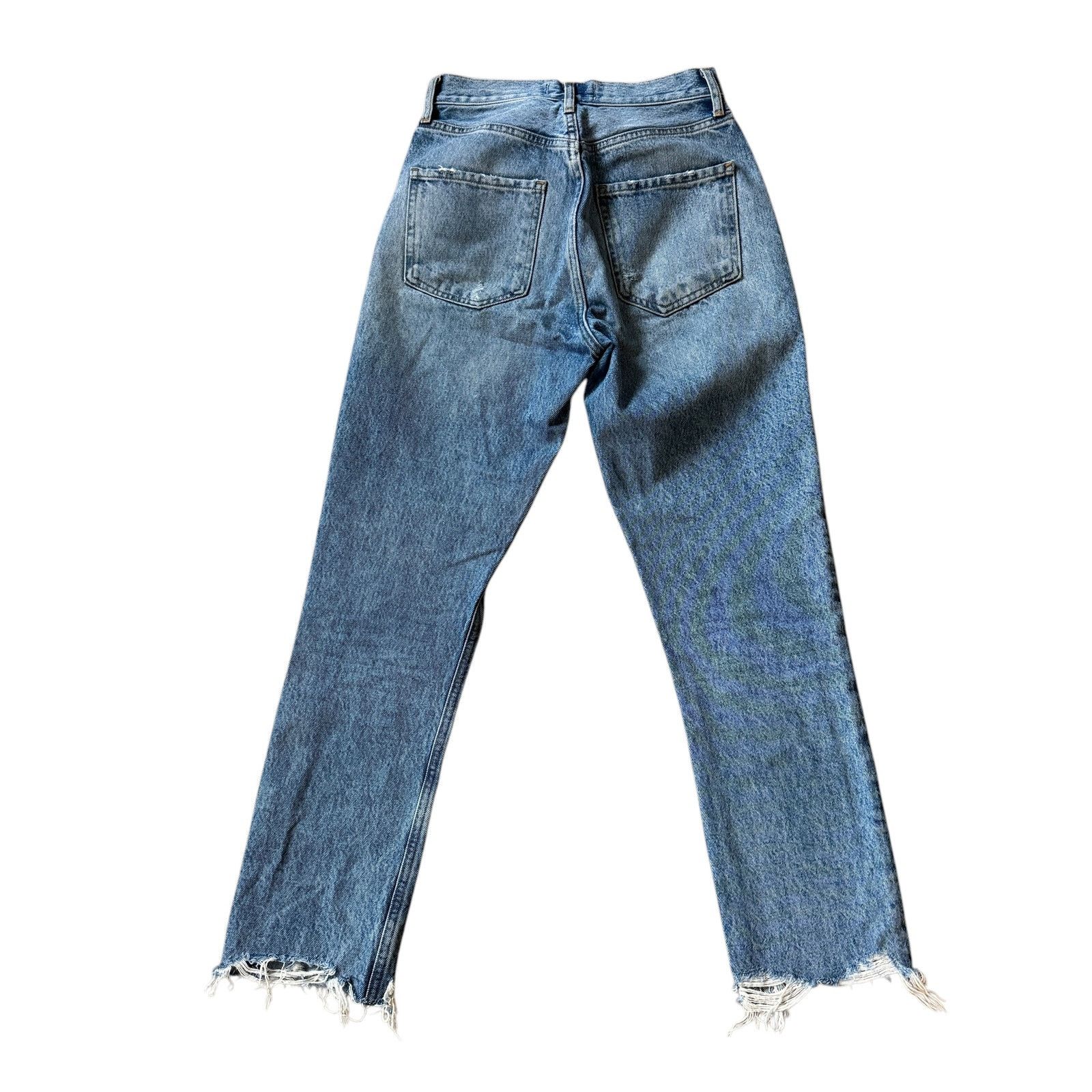 Agolde AGOLDE Riley High Rise Straight Crop Jean Haven Wash Size 24" / US 00 / IT 34 - 3 Thumbnail
