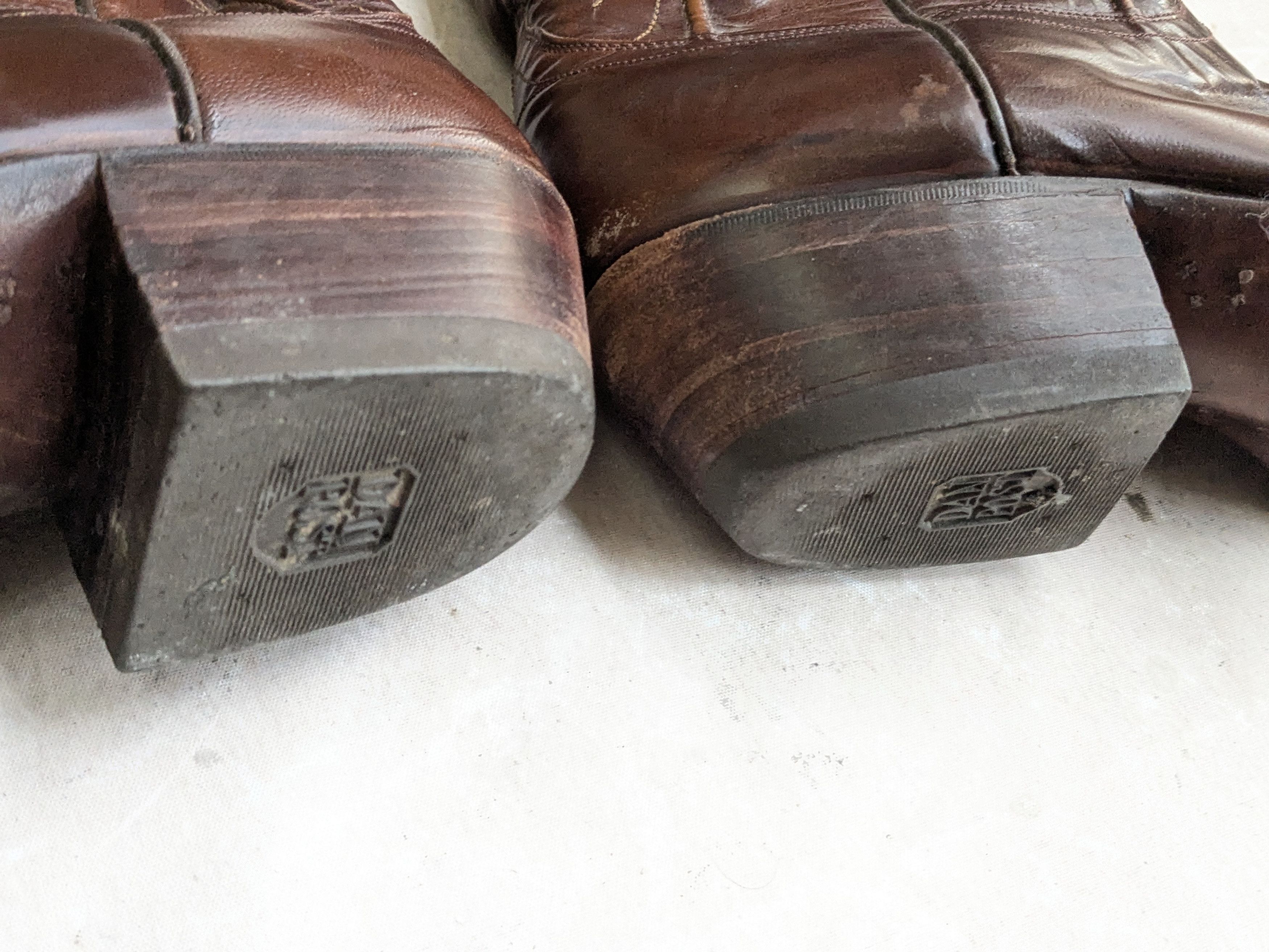 Dan Post Dan Post Cowboy Boots Brown Leather 10 D Spain Size US 10 / EU 43 - 14 Thumbnail