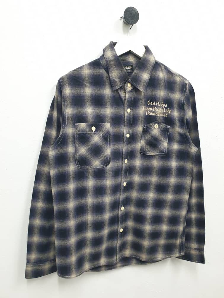 Japanese Brand 💥Panhard shadow purple flannel chambray Size US M / EU 48-50 / 2 - 3 Thumbnail
