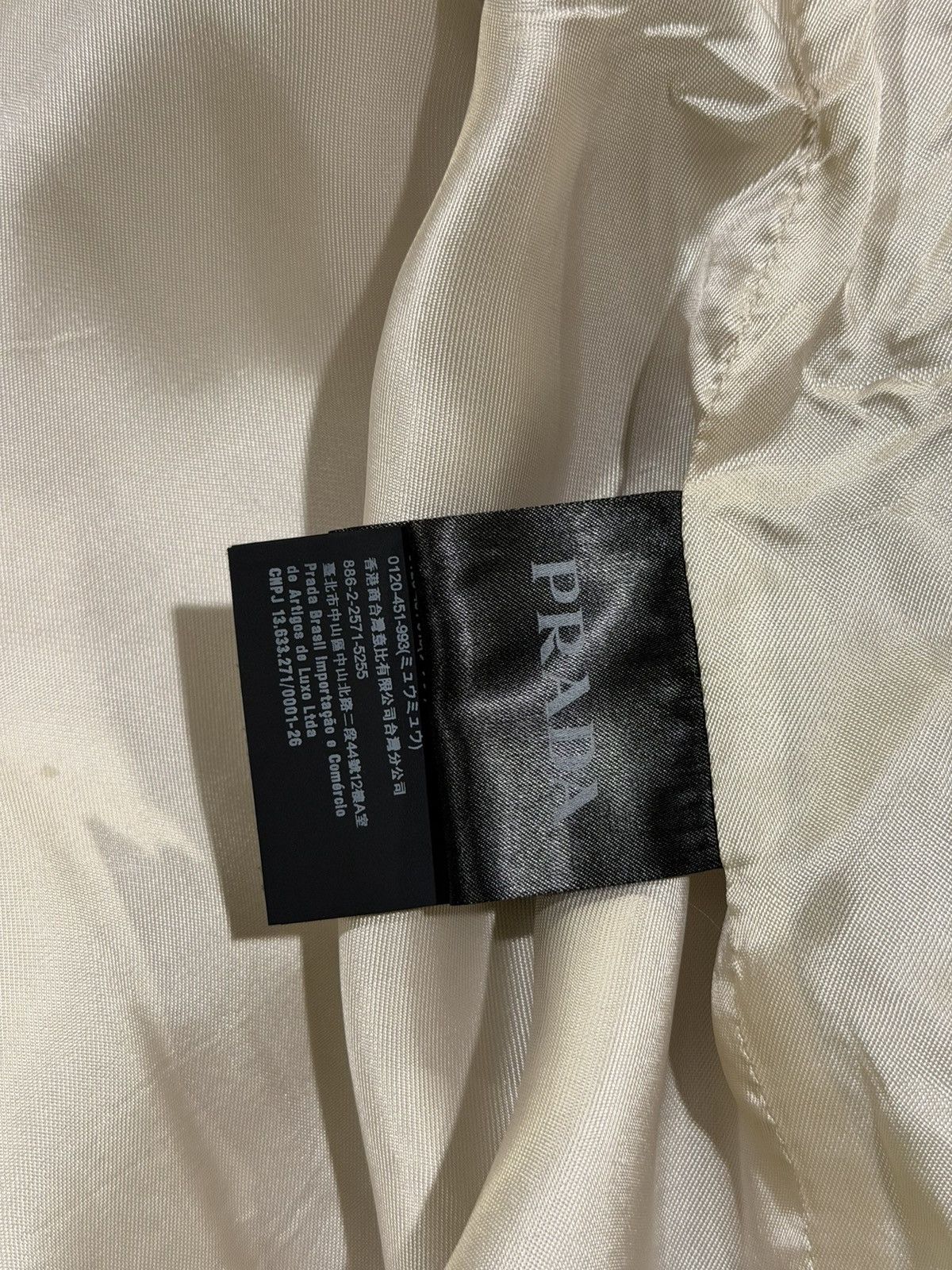 Prada Prada Nappa White / Light Grey Leather Zip Up Blouson Jacket Size US L / EU 52-54 / 3 - 15 Thumbnail