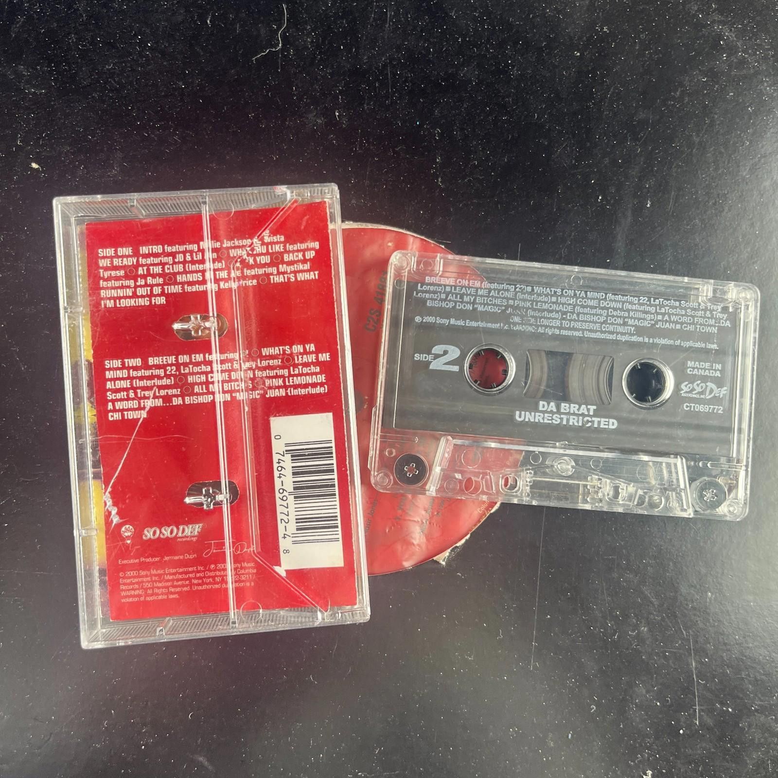 Other Da Brat Unrestricted Cassette Tape So So Def 2000 Size ONE SIZE - 2 Thumbnail