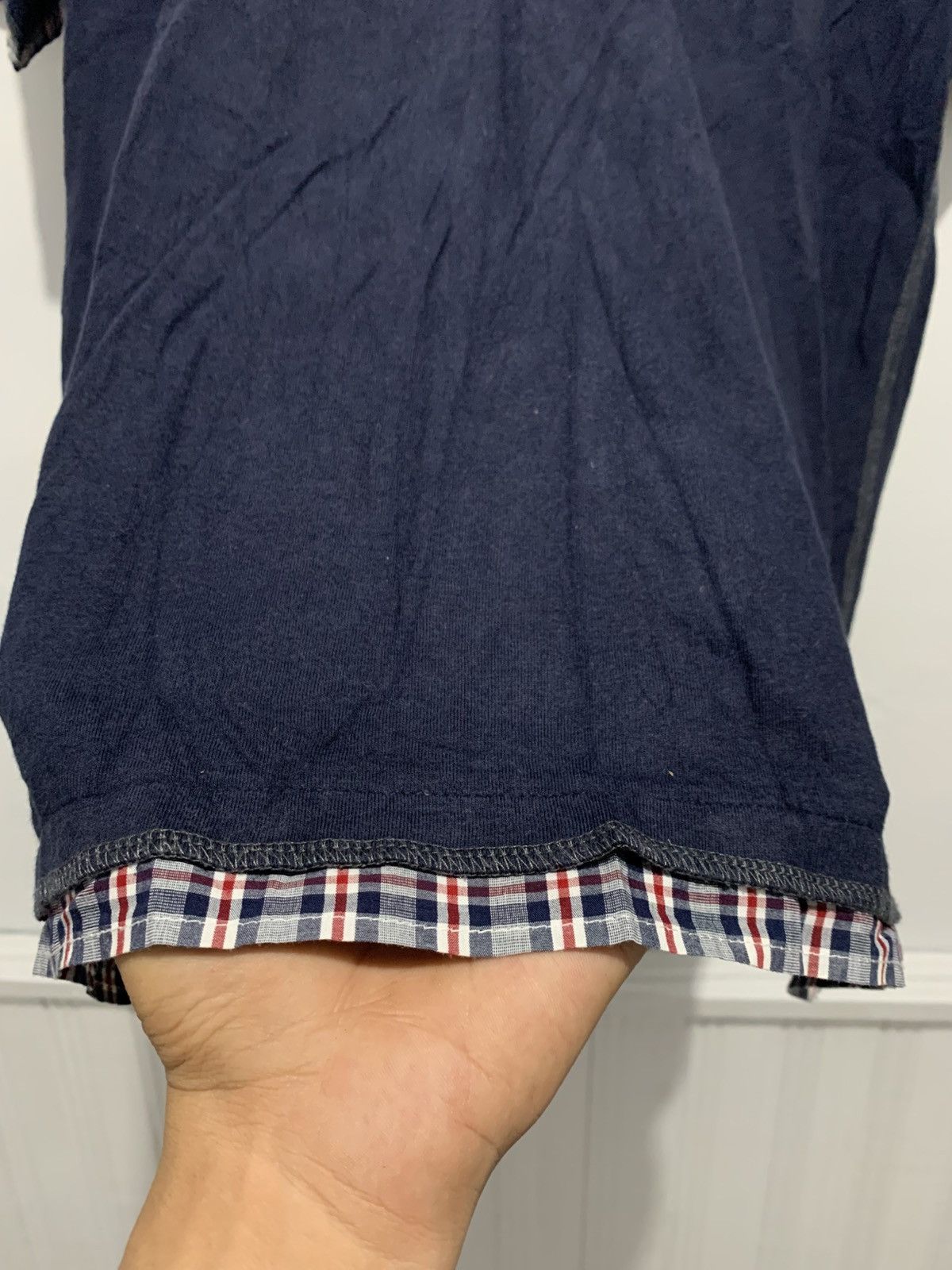 Takeo Kikuchi Tkmixpice Crazy Double Layer Distressed Polo Tshirt Size US L / EU 52-54 / 3 - 11 Thumbnail