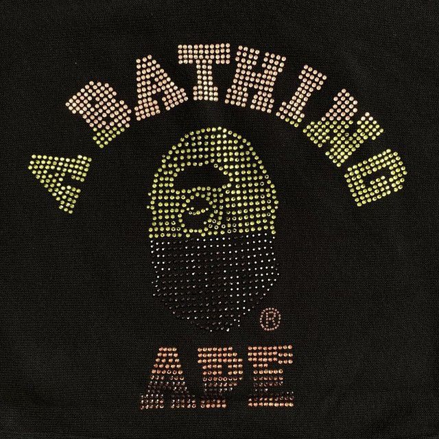 Bape × Swarovski BAPE Swarovski Gradient College Logo Pullover Hoodie NIGO Size US M / EU 48-50 / 2 - 3 Thumbnail