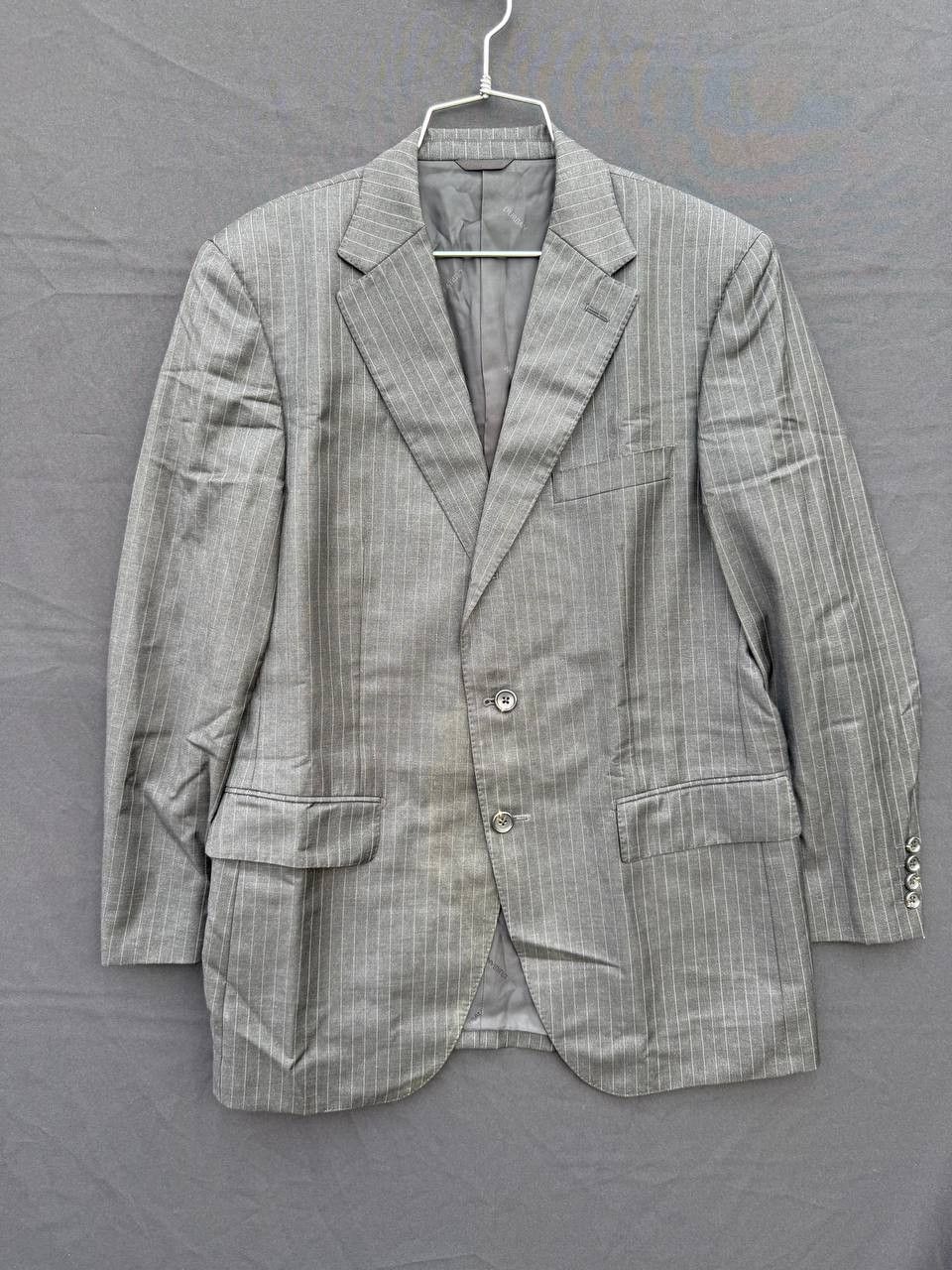 Other D'URBAN Loro Piana Tasmanian Grey Pinstripe Suit Size 38R - 1 Thumbnail