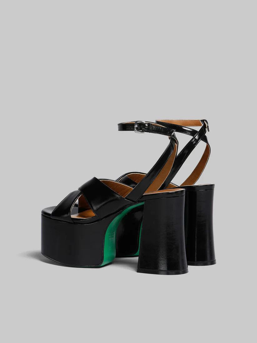 Marni o1w1db10125 Criss Cross Platform Sandals in Black Size US 6 / IT 36 - 3 Thumbnail