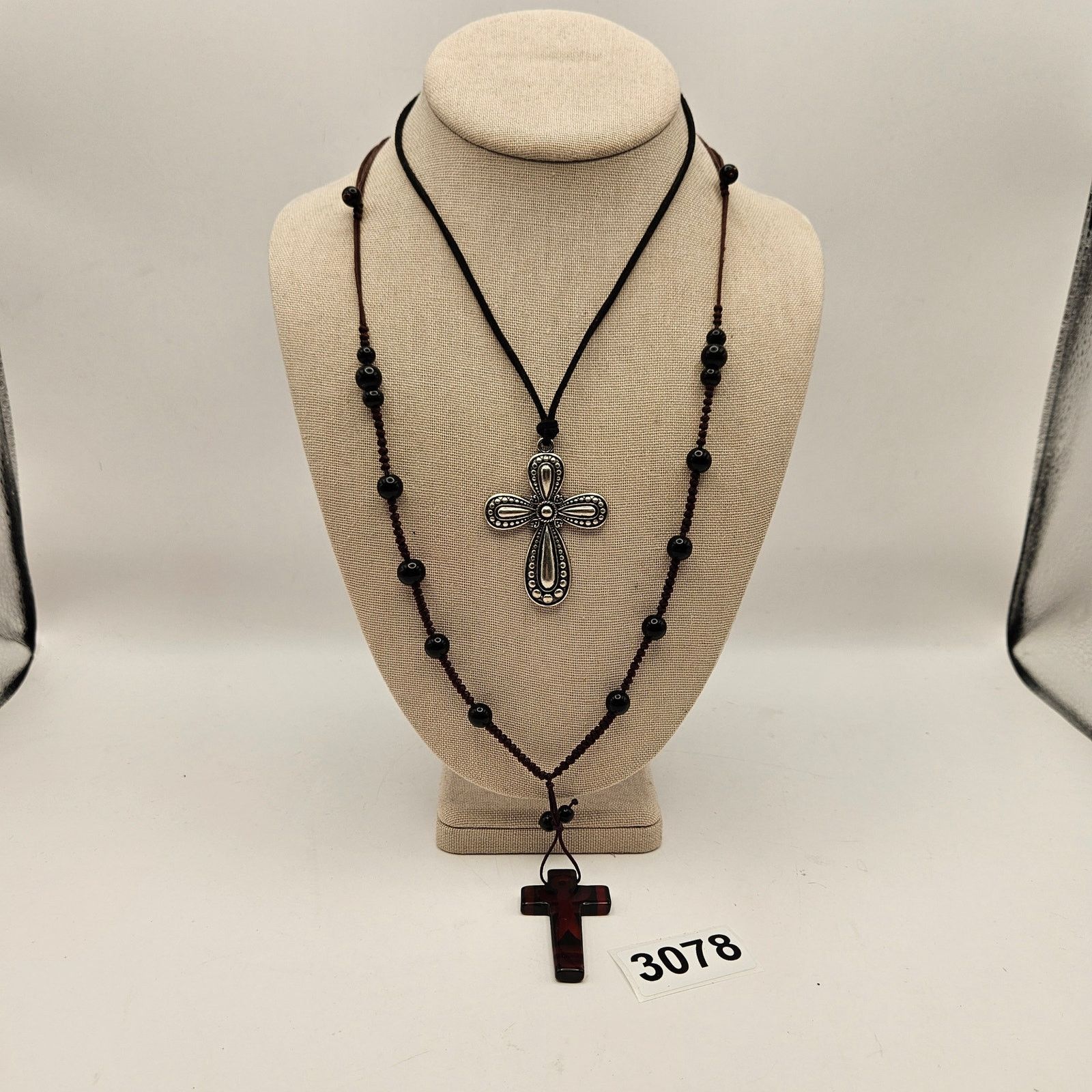 Other LOT OF 2 CROSS PENDANT NECKLACES GOTHIC WESTERN BOHO STYLE Size ONE SIZE - 1 Thumbnail
