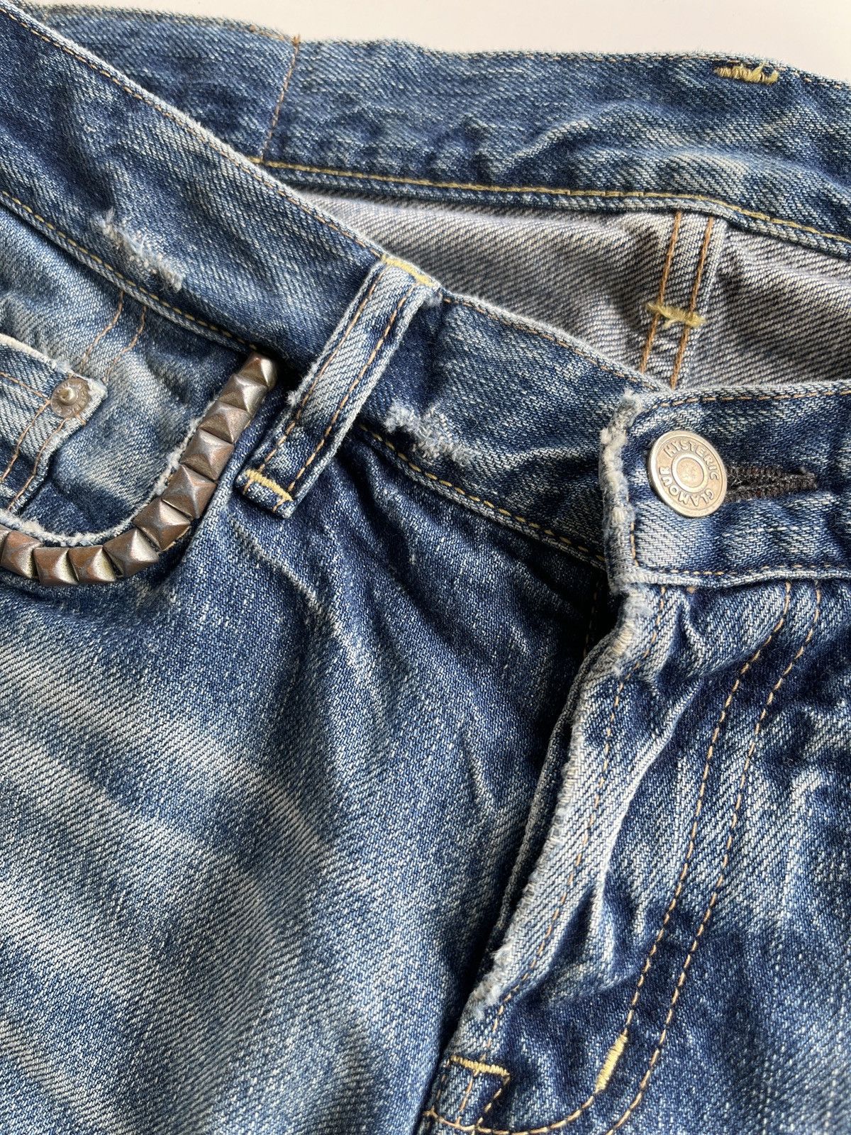 Hysteric Glamour Hysteric Glamour Studded Distressed Selvedge Denim Size US 30 / EU 46 - 12 Thumbnail