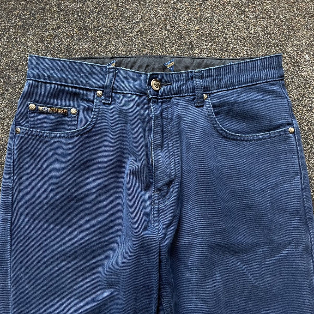 Vintage Vintage 90s Guess Flared Baggy Wide Leg Jeans Skate Faded 31 Size 31" - 5 Thumbnail