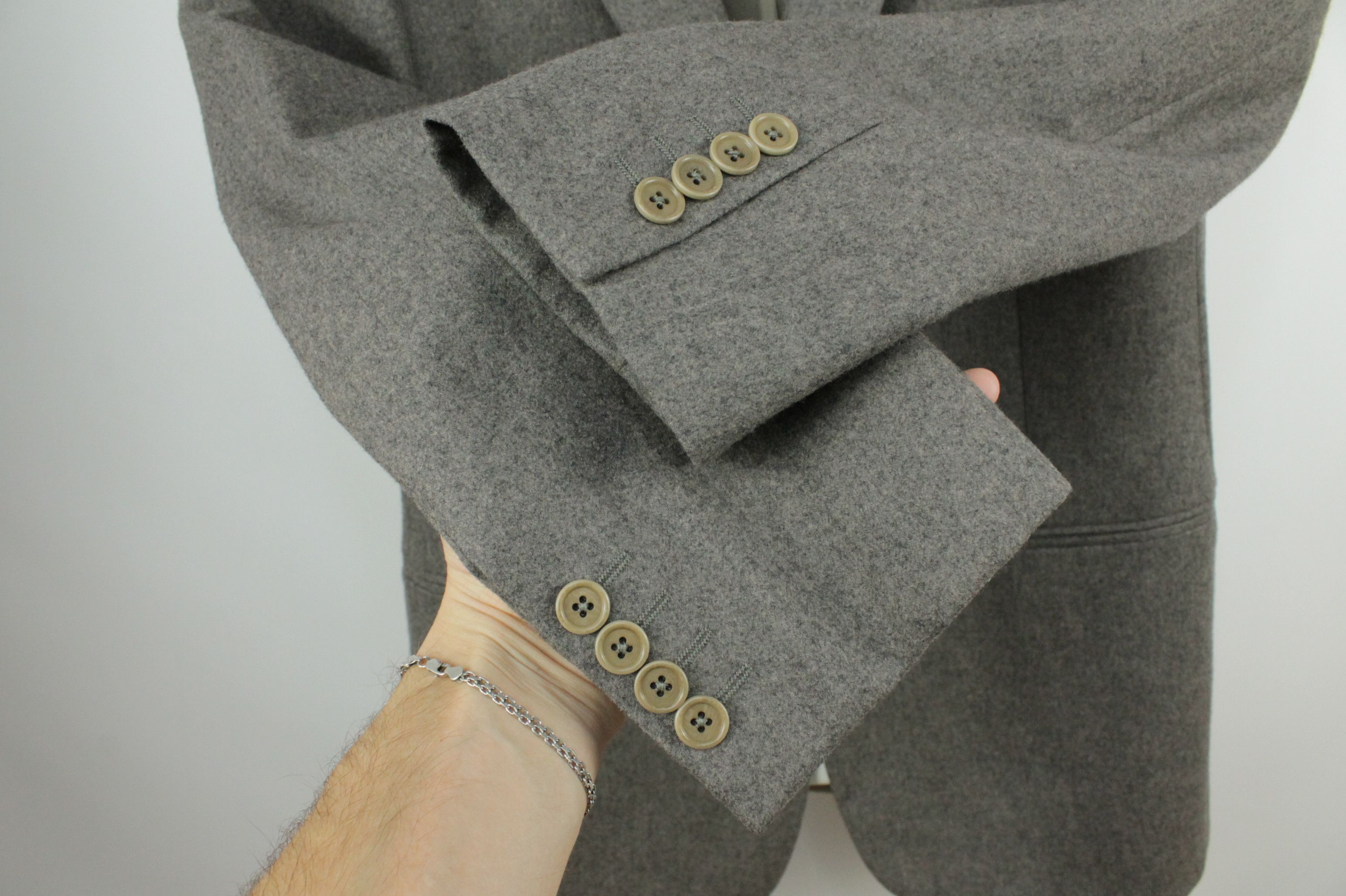 Armani Collezioni Armani Collezioni Gray Fleece Wool Sport Coat Blazer Jacket Size US M / EU 48-50 / 2 - 3 Thumbnail