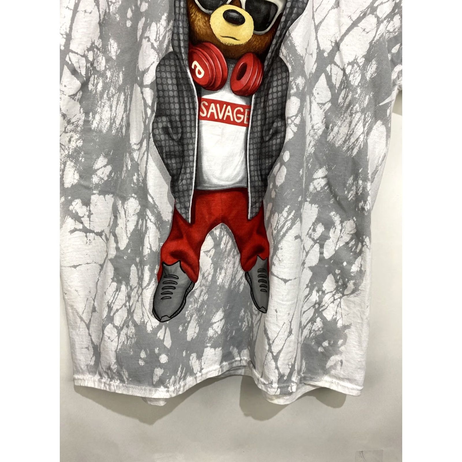 Fruit Of The Loom VINTAGE Fruit of the Loom T-Shirt Men’s XL White Savage Bear Graphic Print Crew Neck Short Sleeve Y2K 2000s Size US XL / EU 56 / 4 - 6 Thumbnail