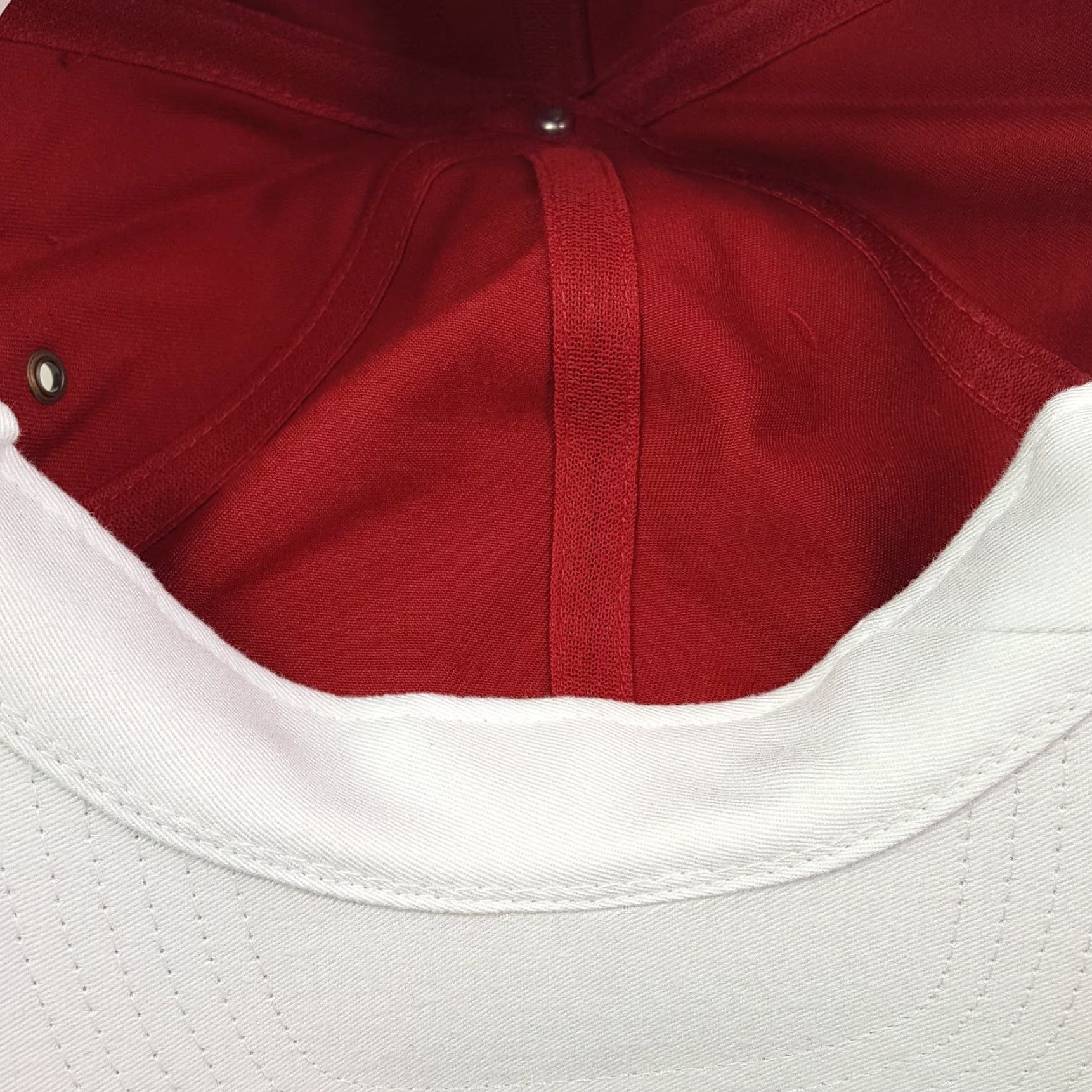 Vintage VINTAGE Red Twill Adjustable Strap Hat Baseball Cap 90s Music Unconstructed Plain Blank Size ONE SIZE - 7 Thumbnail