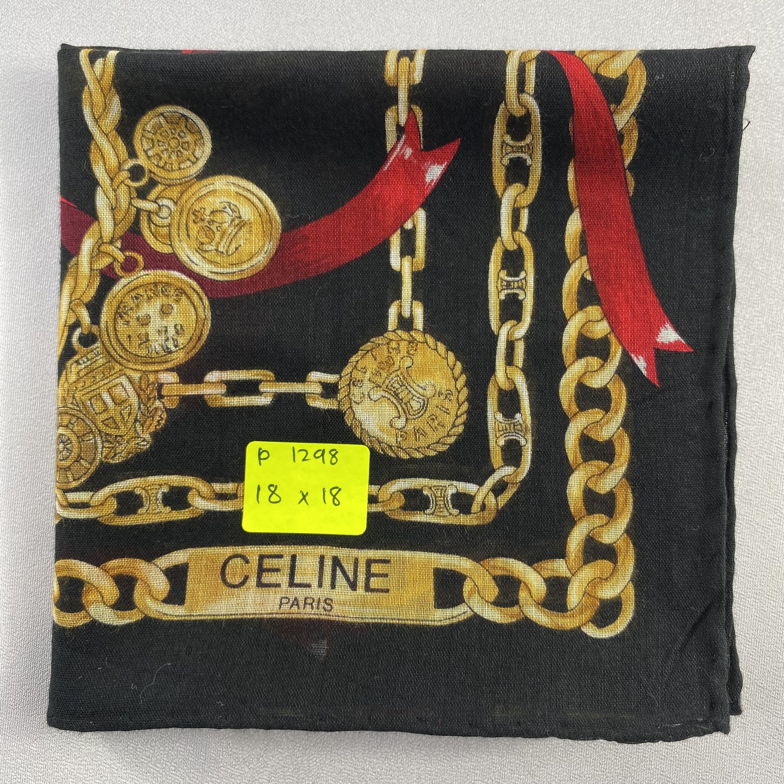 Celine × Vintage Celine Bandana/ Handkerchief / Neckerchief-P1298 Size ONE SIZE - 5 Thumbnail