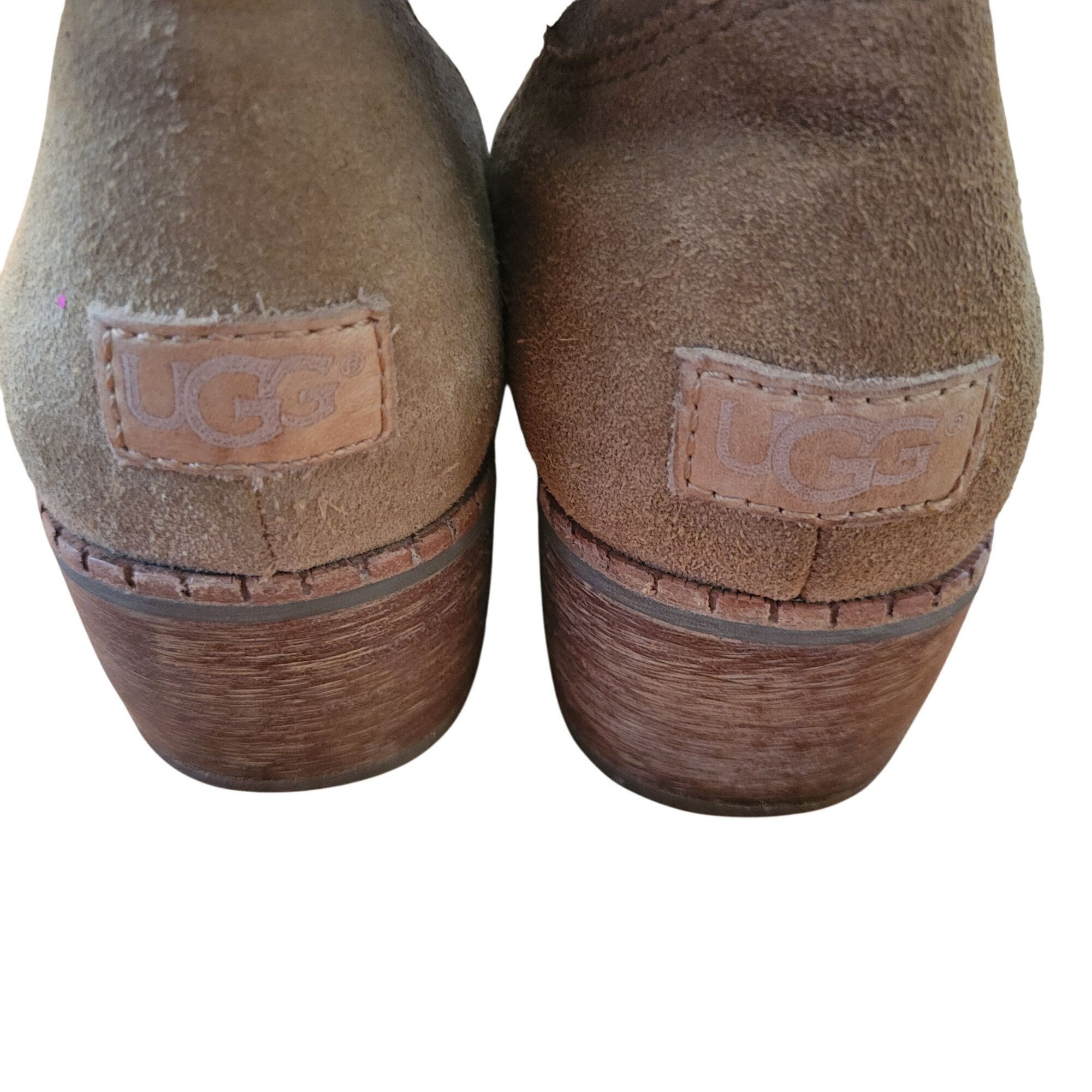 Ugg UGG Suede Leather Ankle Boots 7 Sheepskin Insole 1004367 DAR Size US 7 / IT 37 - 2 Thumbnail
