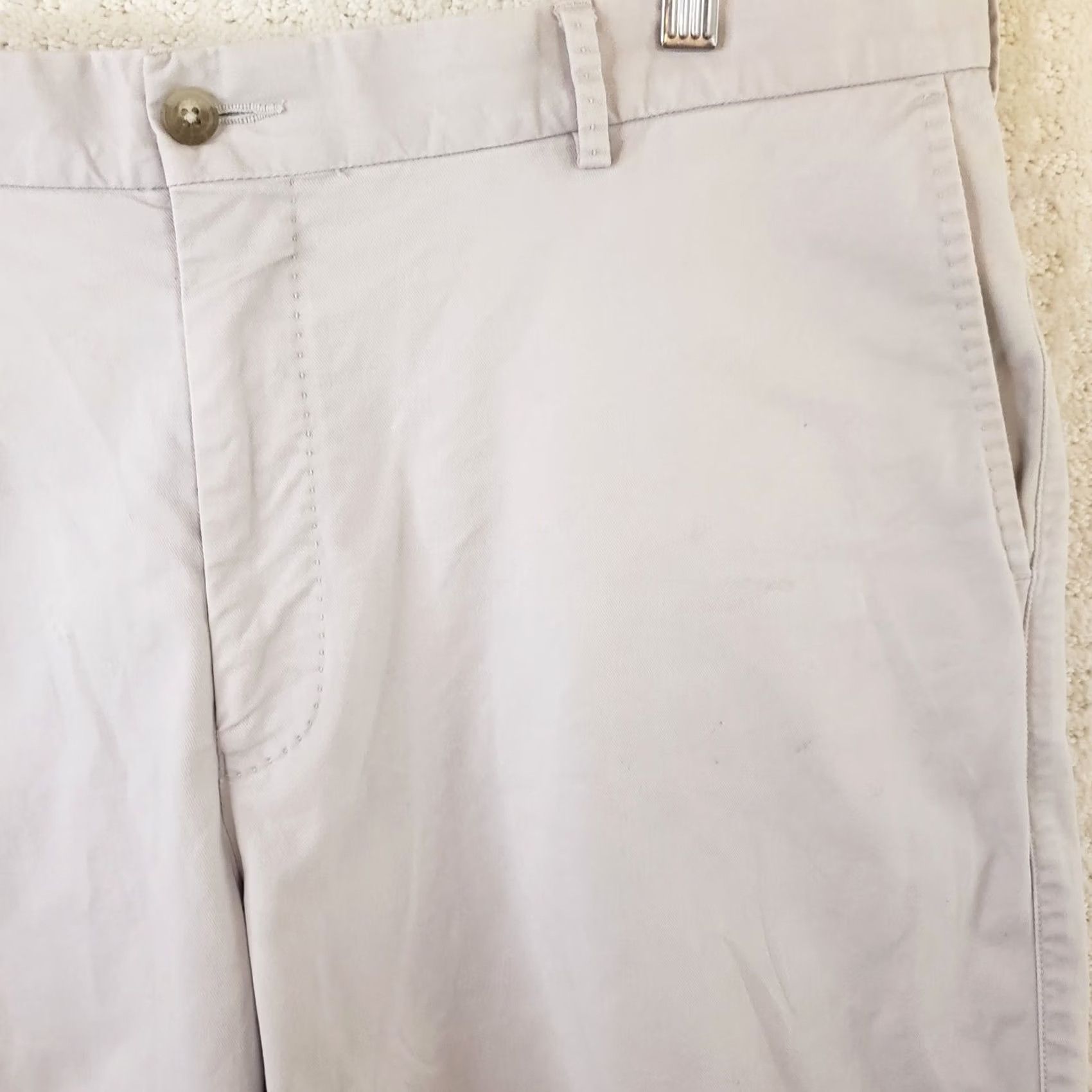 Peter Millar Peter Millar Men's 36x8.5" Performance Golf Shorts Beige Stone Flat Front Chino Pockets Regular Rise Casual Summer Spring Fall USA Sports Preppy Mens Size US 36 / EU 52 - 4 Thumbnail