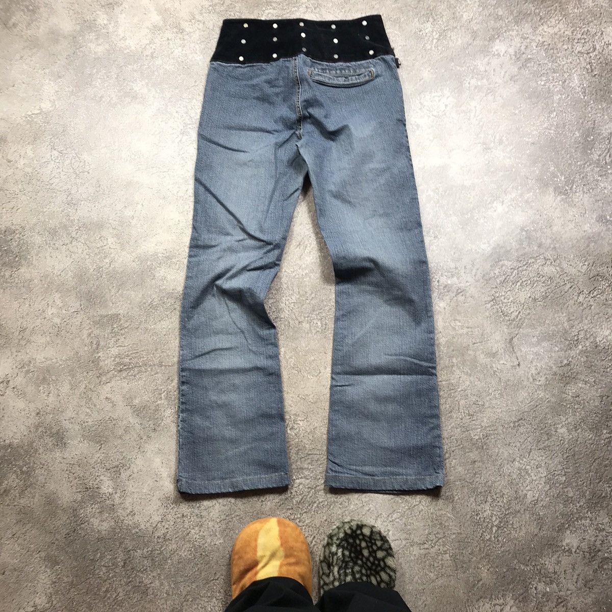 Vintage Vintage Y2K Baggy Distressed Flared Jeans Grunge Skate 27 Size 27" / US 4 / IT 40 - 4 Thumbnail