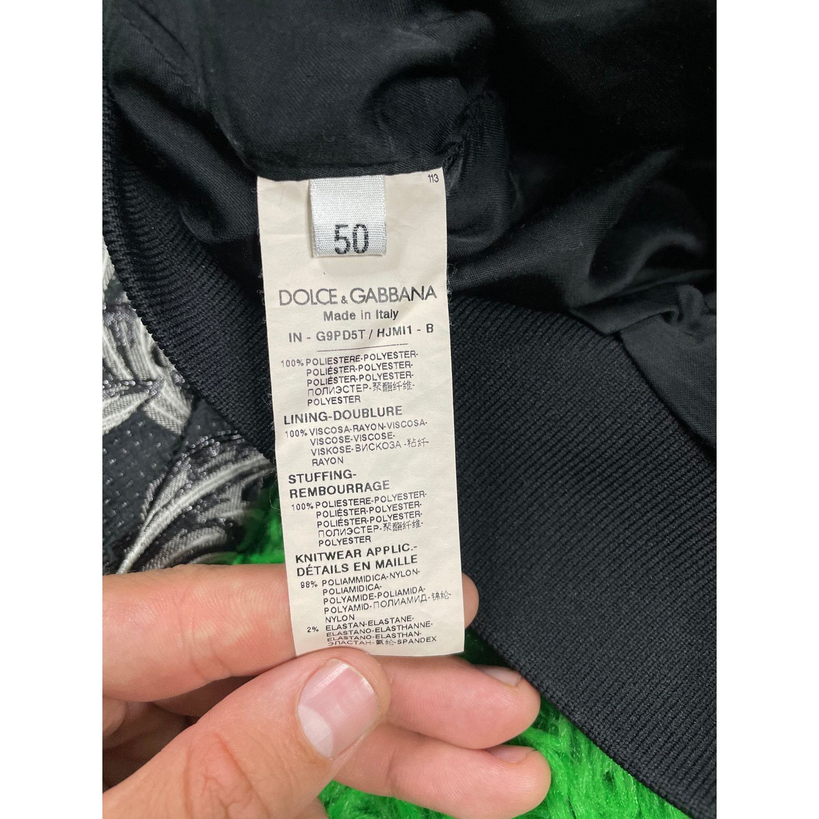 Dolce & Gabbana D&G Blazer Jacket Black White 50 (Medium) Used Size US M / EU 48-50 / 2 - 4 Thumbnail