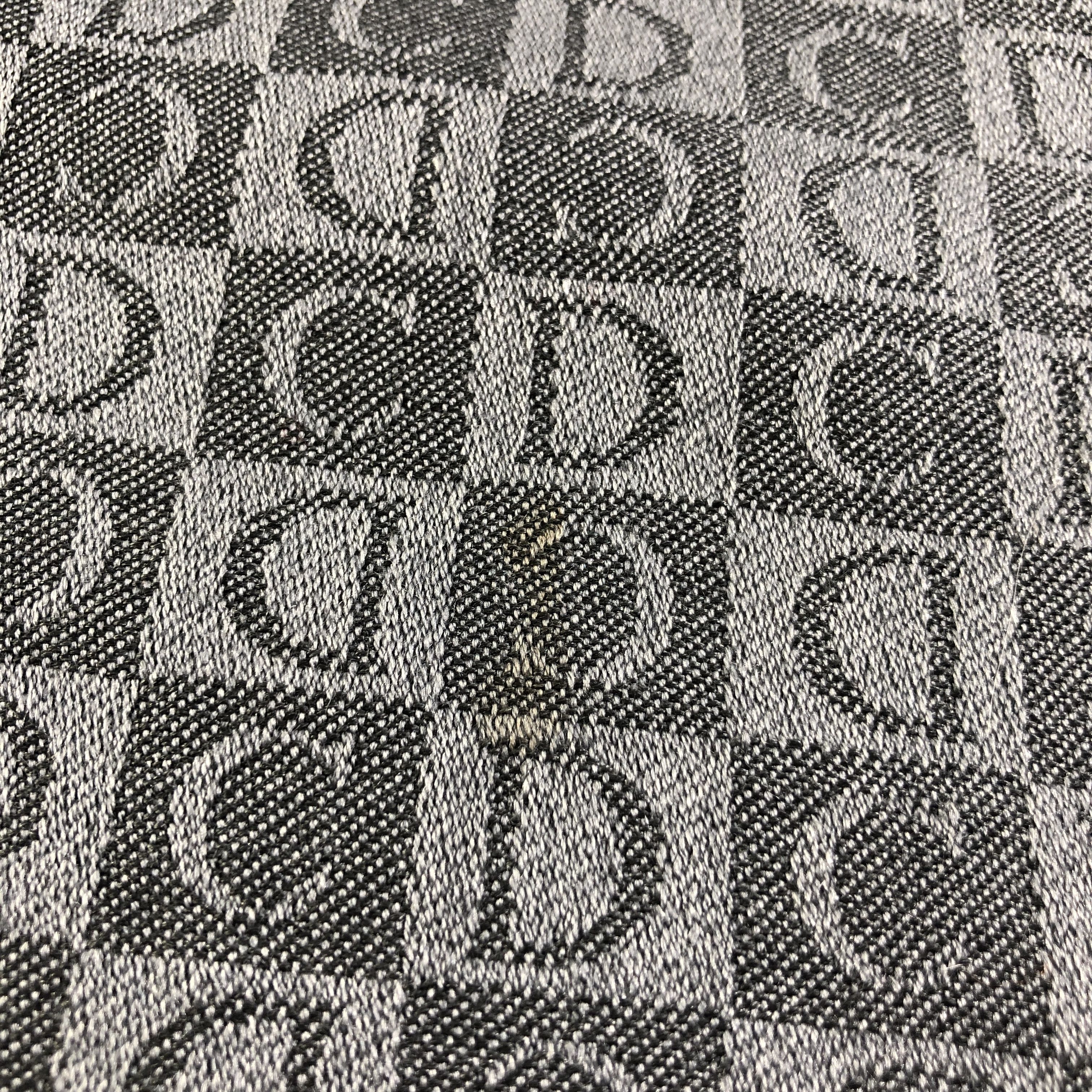 Christian Dior Monsieur Christian Dior CD Monogram Silk/Wool Scarf Muffler V2638 Size ONE SIZE - 8 Thumbnail