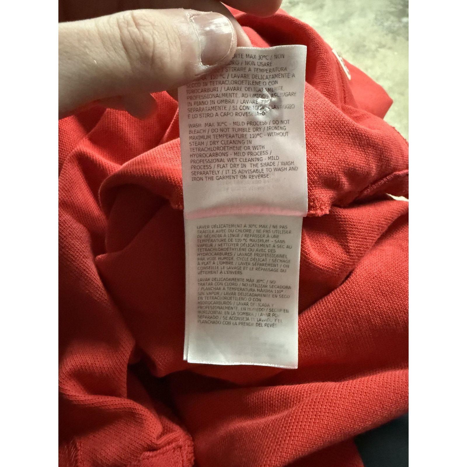 Moncler Moncler Polo Red Used Large Size US L / EU 52-54 / 3 - 3 Thumbnail