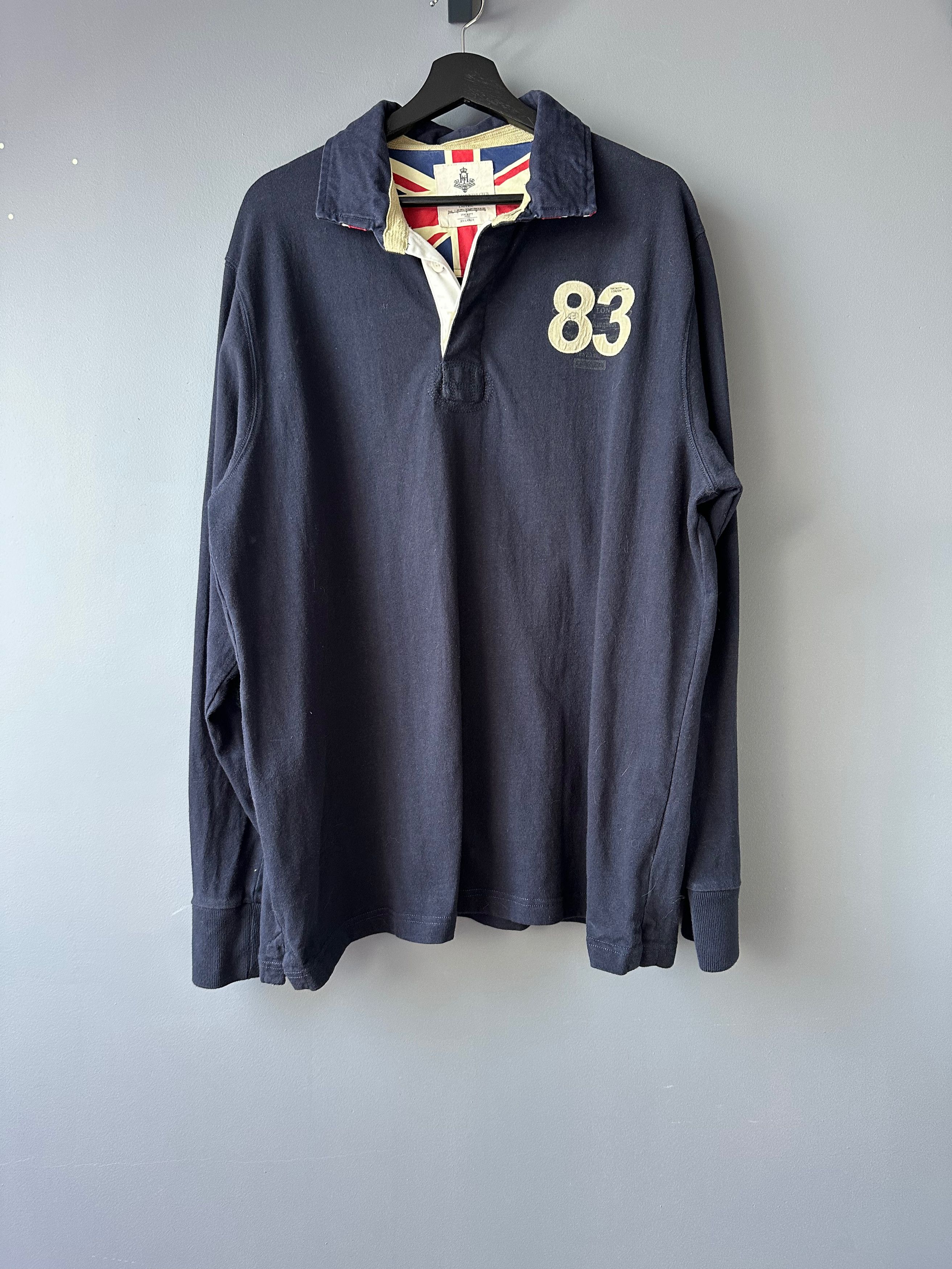 Hackett HACKETT Men’s Country Club Rugby style, Navy/Union Jack Size US XXL / EU 58 / 5 - 2 Thumbnail