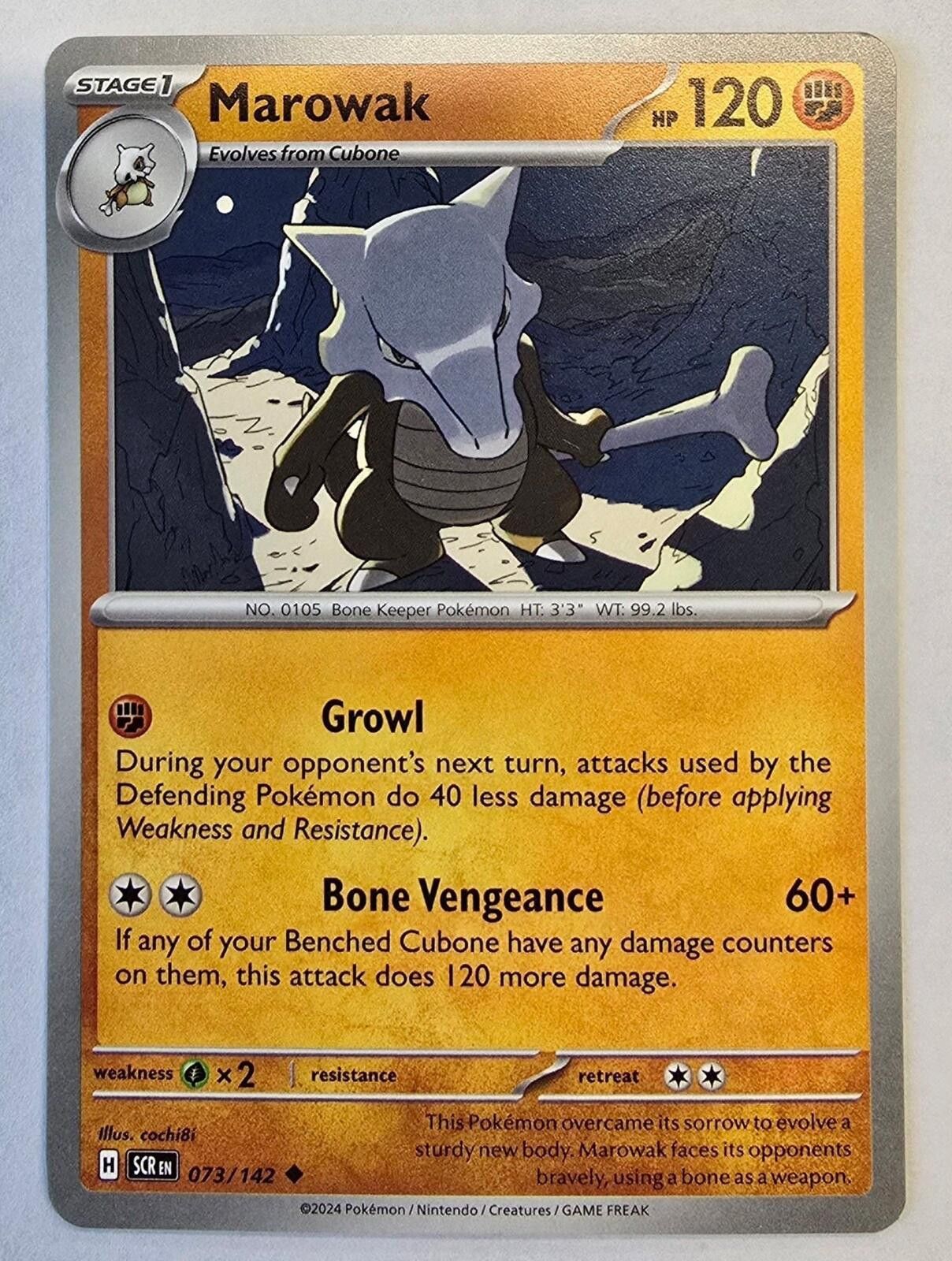 Pokemon Marowak #073/142 Size ONE SIZE - 1 Thumbnail