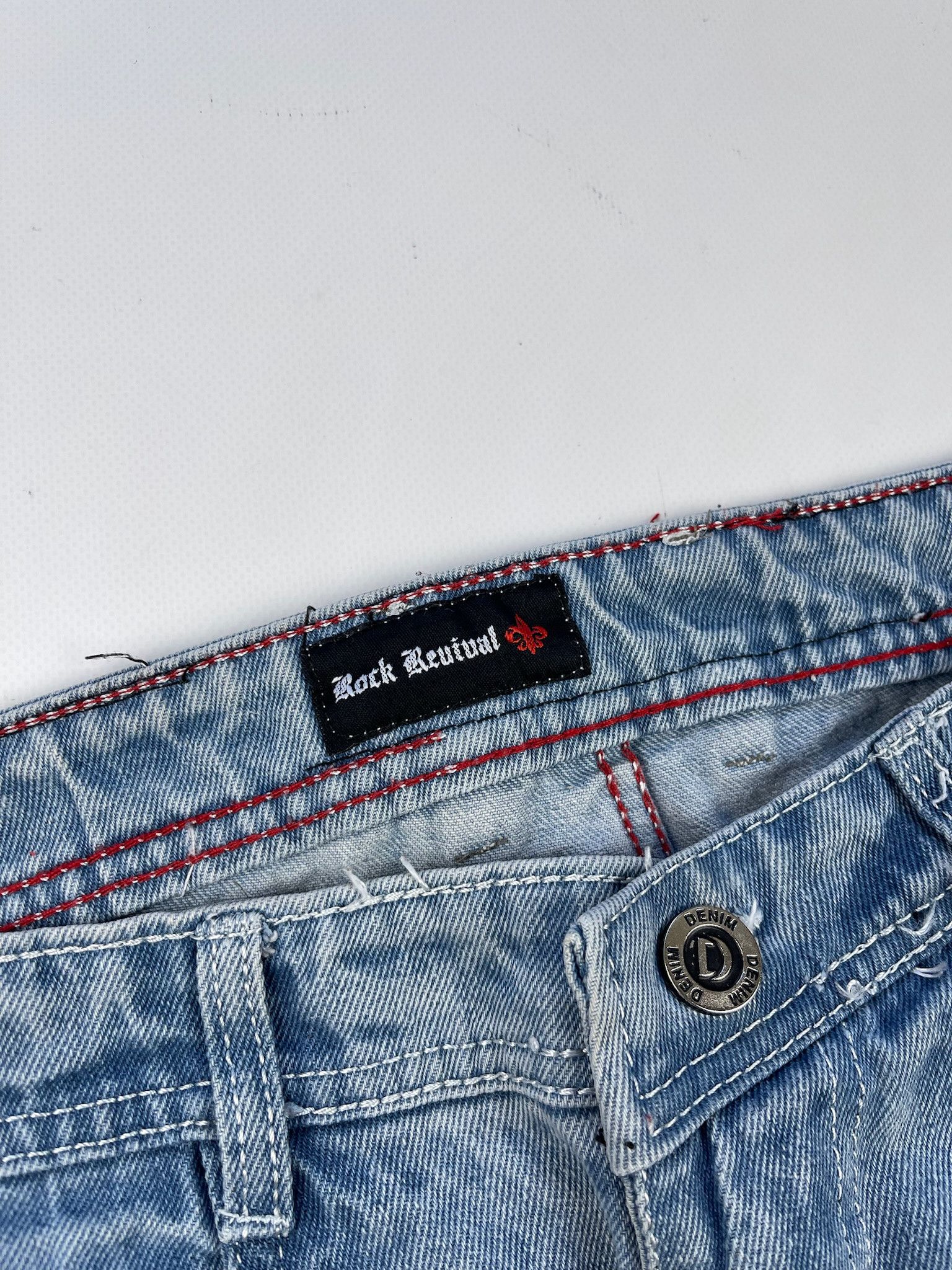 Affliction Crazy vintage y2k baggy faded cross jeans Ed hardy style Size US 34 / EU 50 - 11 Thumbnail