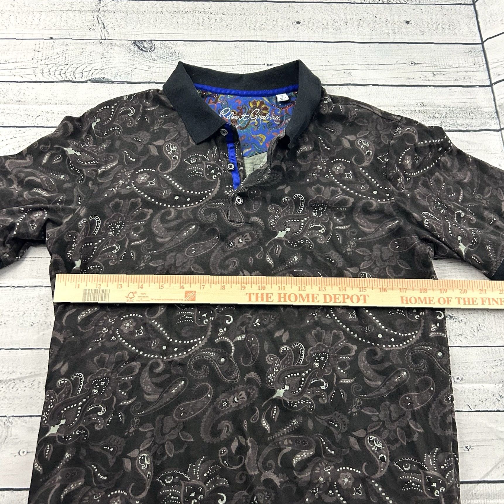 Robert Graham Robert Graham Classic Fit Short Sleeve Paisley Polo Shirt Men's Small Black Size US S / EU 44-46 / 1 - 4 Thumbnail