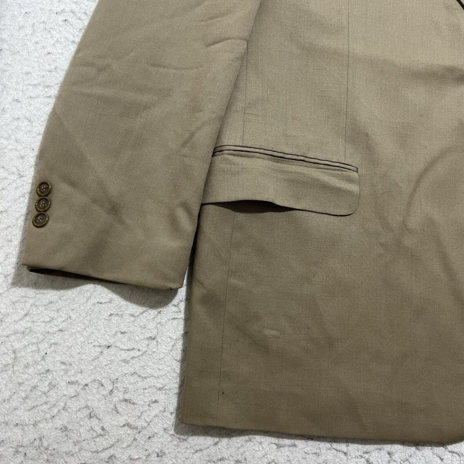 Joseph & Feiss Joseph & Feiss 50R Wool Suit Jacket Brown Beige Sport Coat Size 50R - 4 Thumbnail