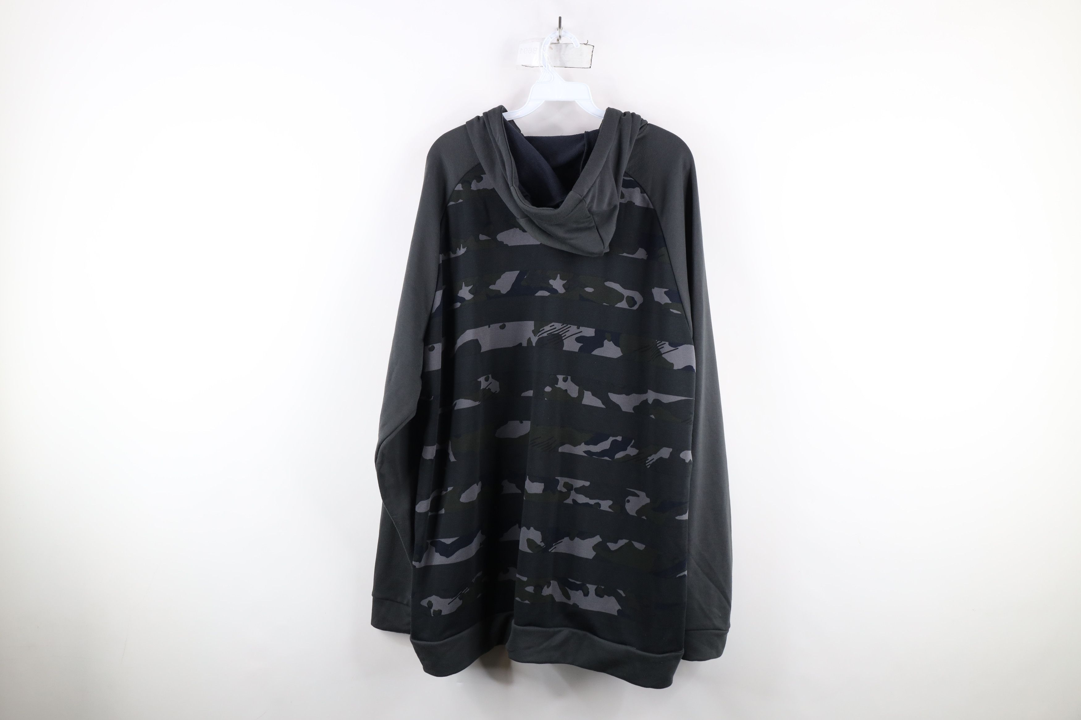 Nike × Vintage Vintage Y2K Nike Camouflage Knit Hoodie Sweatshirt Gray Size US XXL / EU 58 / 5 - 10 Thumbnail