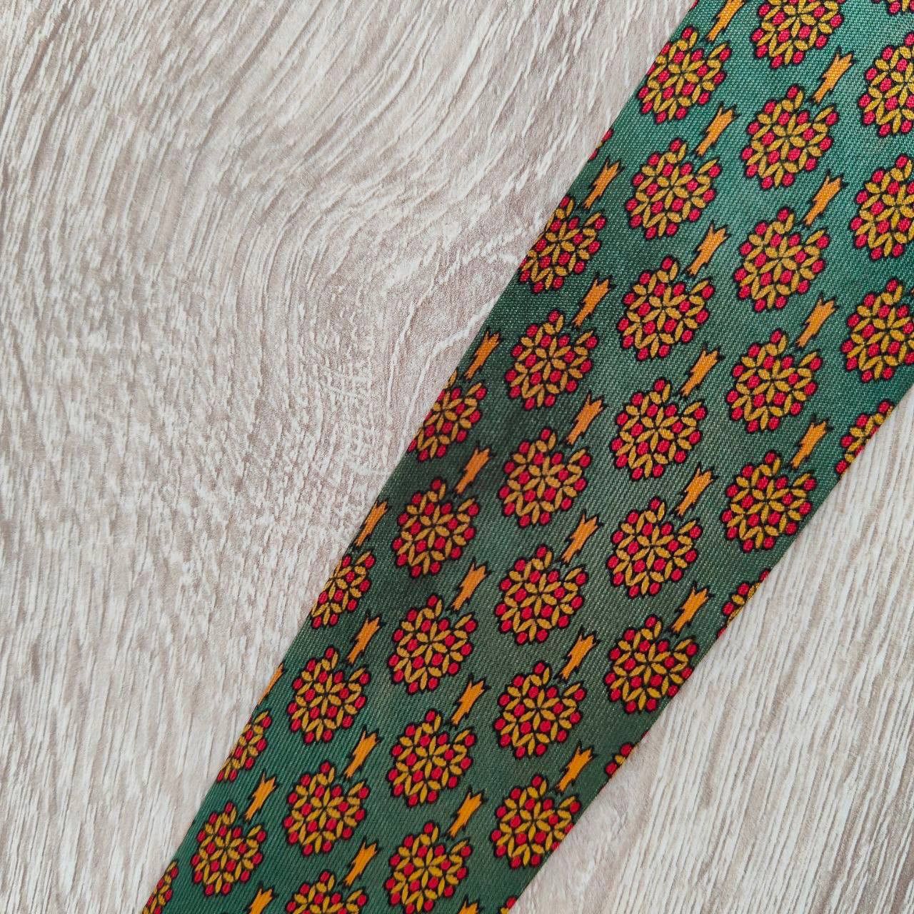 Hermes Hermes Paris Silk Tie 7544 SA Trees Green Size ONE SIZE - 5 Thumbnail