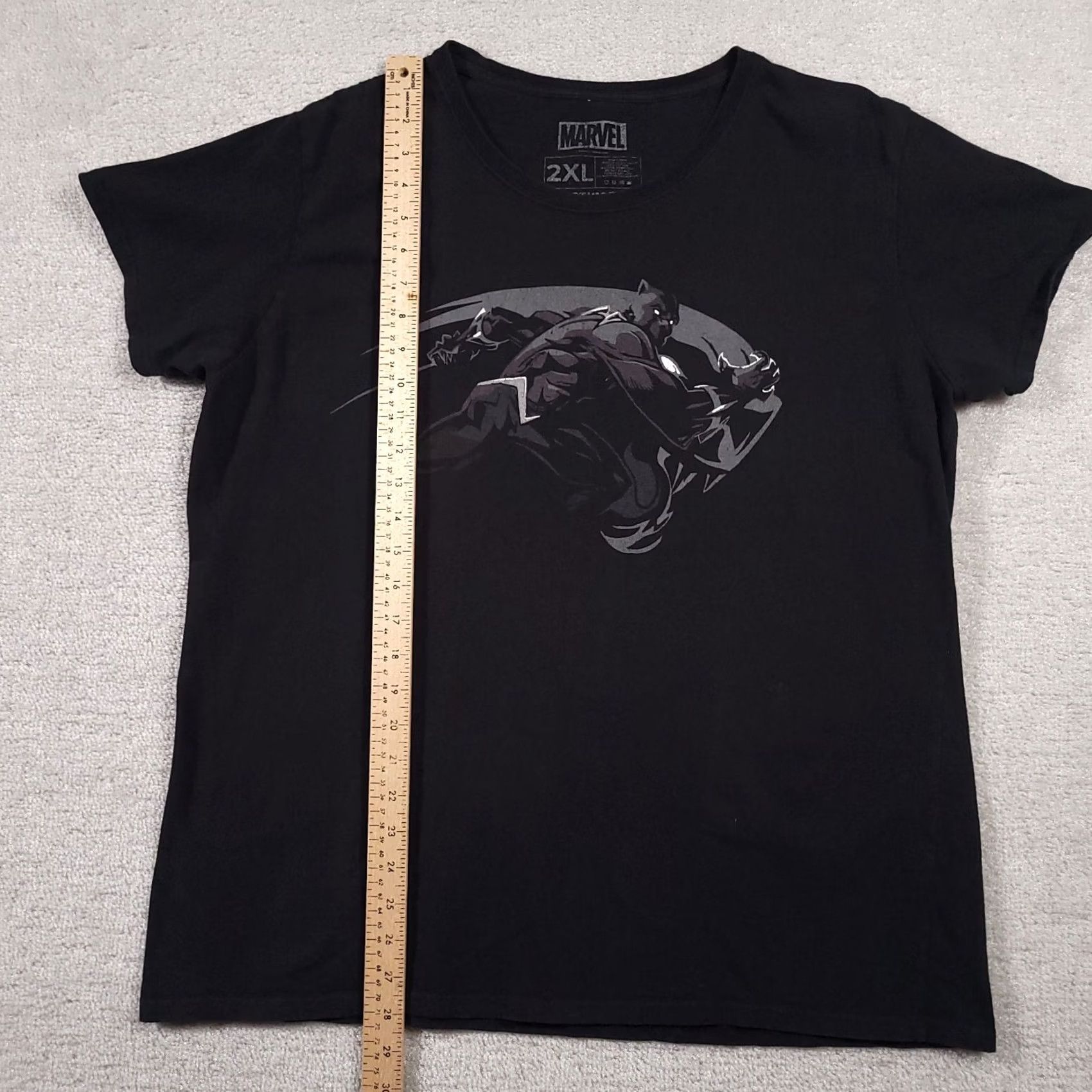 Vintage Marvel Black Panther T Shirt Men's 2XL Black Graphic Tee Lootwear Exclusive S/S Size US XXL / EU 58 / 5 - 6 Thumbnail