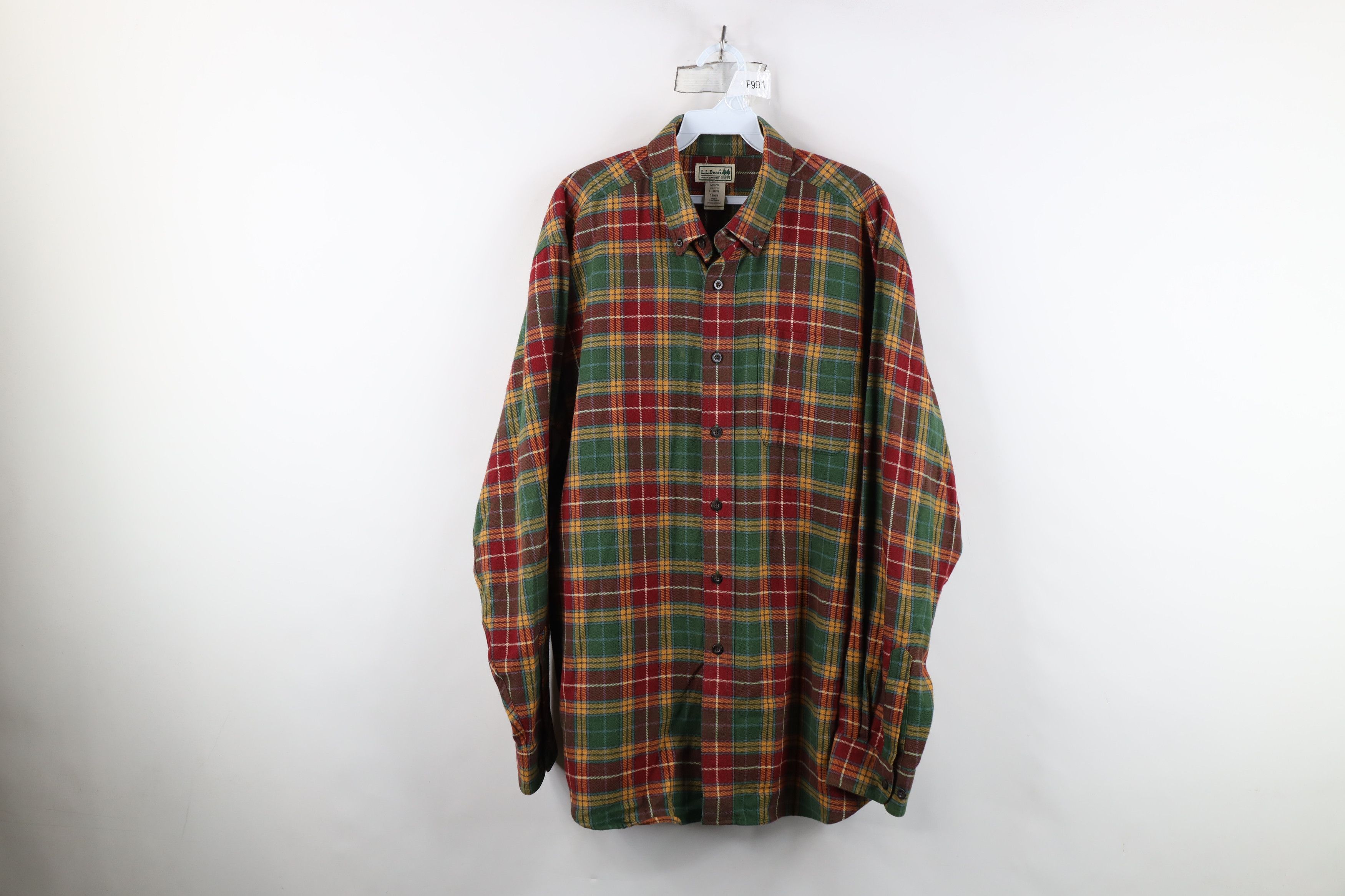 L.L. Bean Vintage LL Bean Flannel Collared Button Down Shirt Plaid Size US L / EU 52-54 / 3 - 1 Thumbnail