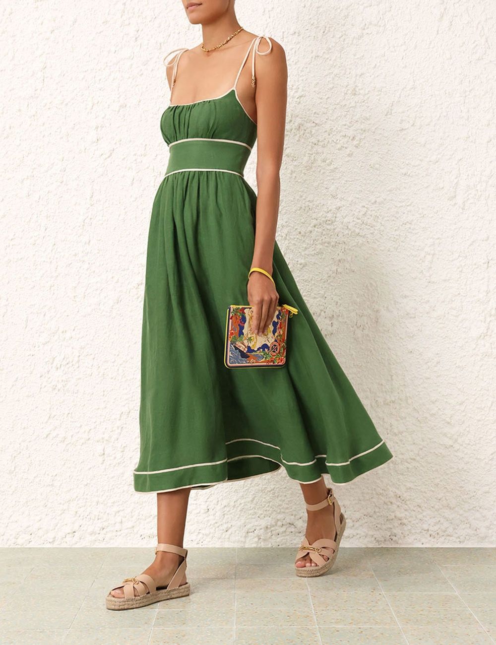 Zimmermann oc11z0725 Alight Picnic Dress in Green Size M / US 6-8 / IT 42-44 - 2 Thumbnail