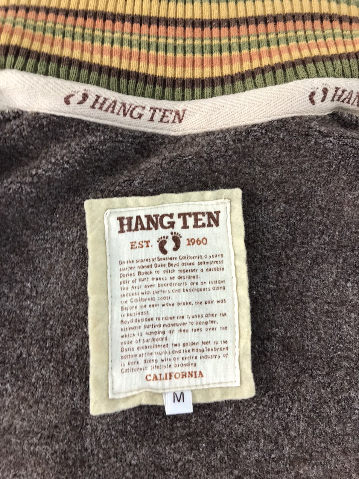 Hang Ten × Vintage Vintage Sweater Hang Ten Two Tones Colour Zipper Design Size US M / EU 48-50 / 2 - 10 Thumbnail