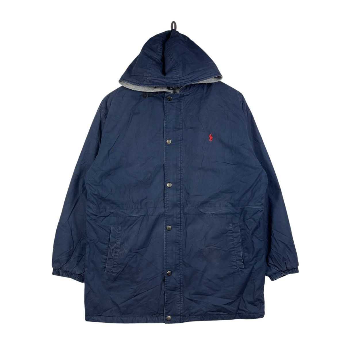 Polo Ralph Lauren Vintage Polo Ralph Lauren Hooded Nylon Parka Jacket Navy Size US L / EU 52-54 / 3 - 1 Thumbnail