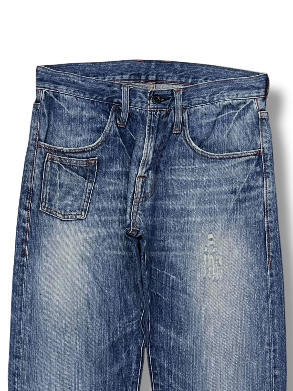 Global Work Vintage Japanese Brand Global Works - Faded Wash Jeans Size US 32 / EU 48 - 4 Thumbnail