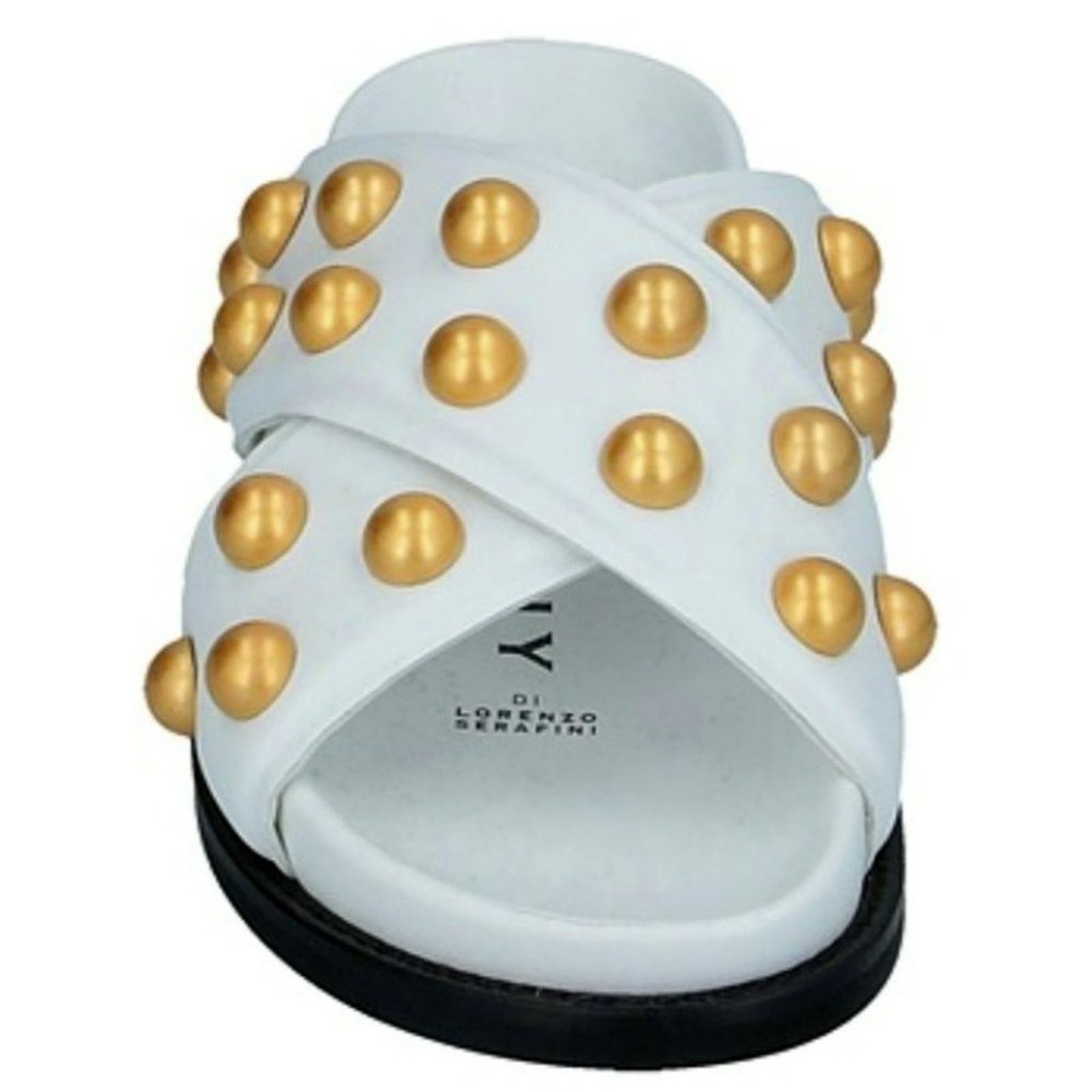 Philosophy di Lorenzo Serafini PHILOSOPHY di LORENZO SERAFINI Gold Studs Leather Sandals 37 Size US 6.5 / IT 36.5 - 2 Thumbnail