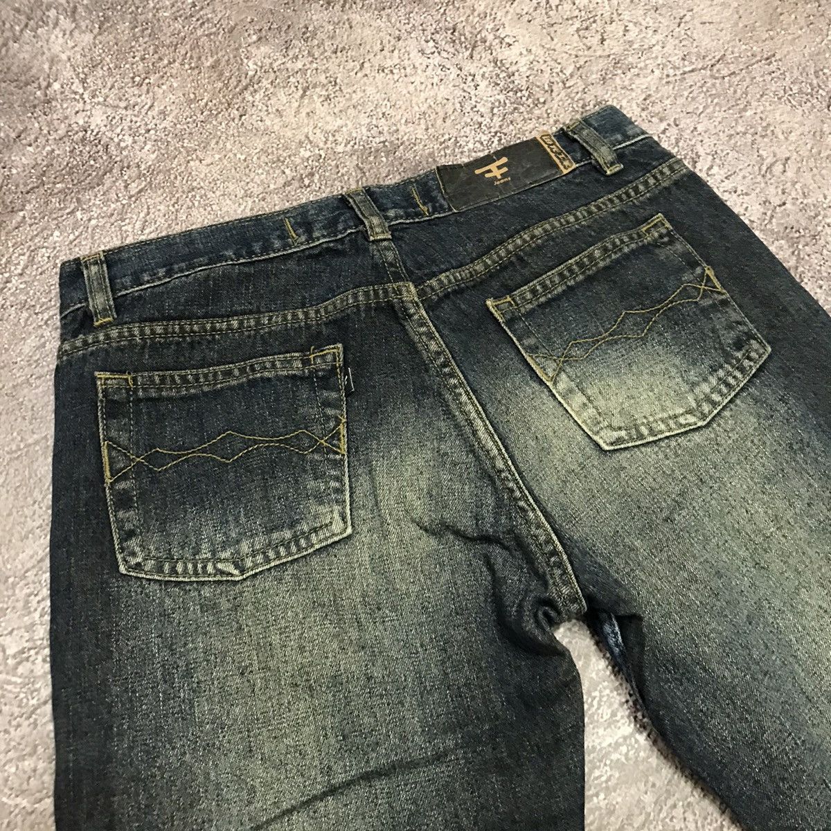 Vintage Vintage Y2K Patchwork Flared Jeans Distressed Low Rise Grung Size 27" / US 4 / IT 40 - 4 Thumbnail