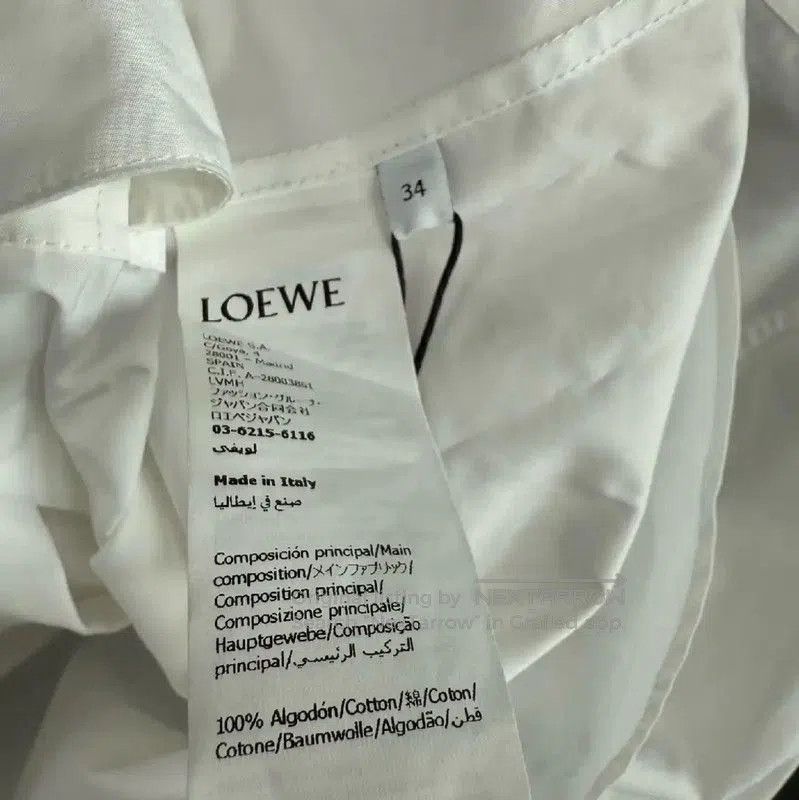 Loewe Loewe Winter White Cotton Logo Shirt . Size S / US 4 / IT 40 - 4 Thumbnail