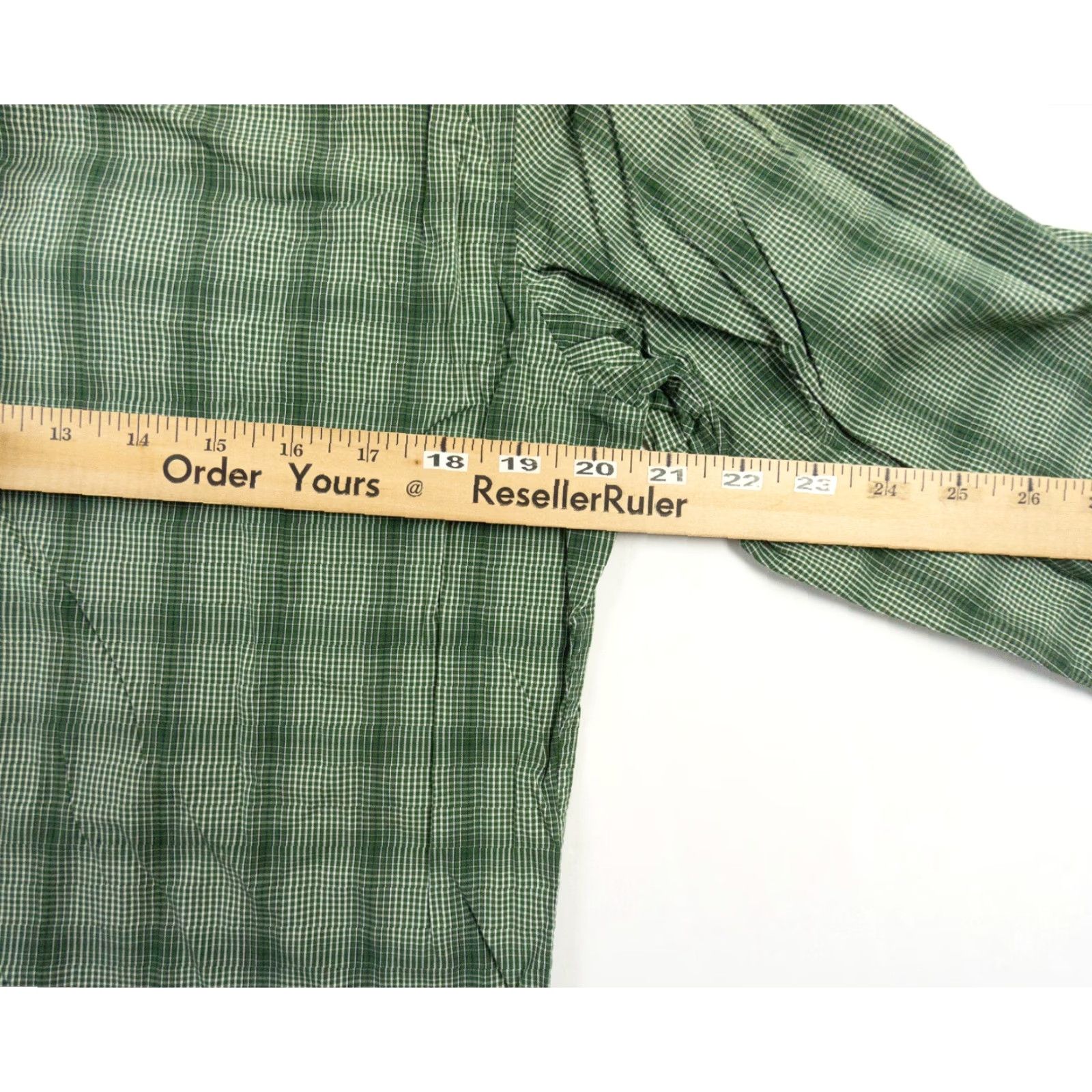 Banana Republic Banana Republic Men’s Button-Up Shirt M Green Check Long Sleeve Collared Non-Iron Regular Slimming Preppy All Seasons Shirt Size US M / EU 48-50 / 2 - 7 Thumbnail