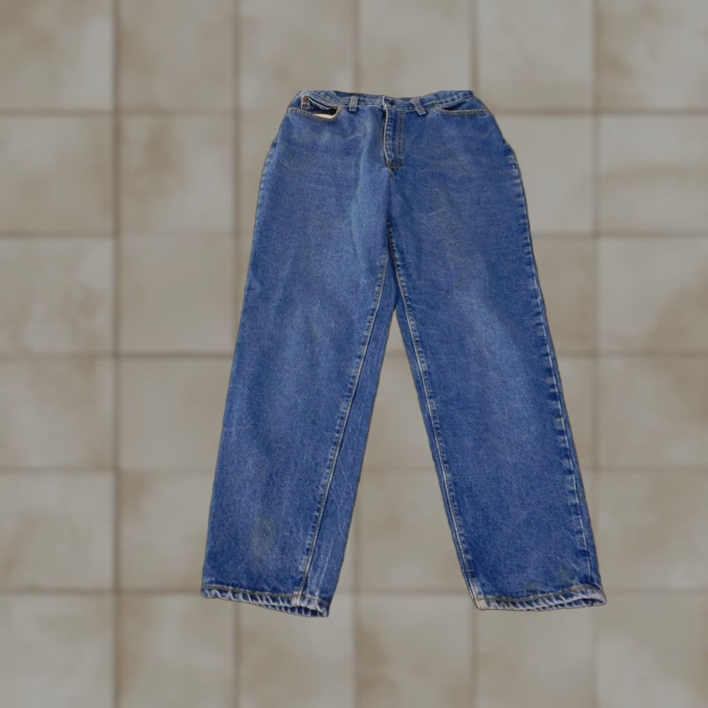 Levi's VINTAGE Levi's Jeans Womens 14 Blue High Rise Tapered Made in USA 16505-0214 90s Size 36" / US 14 / IT 50 - 1 Thumbnail