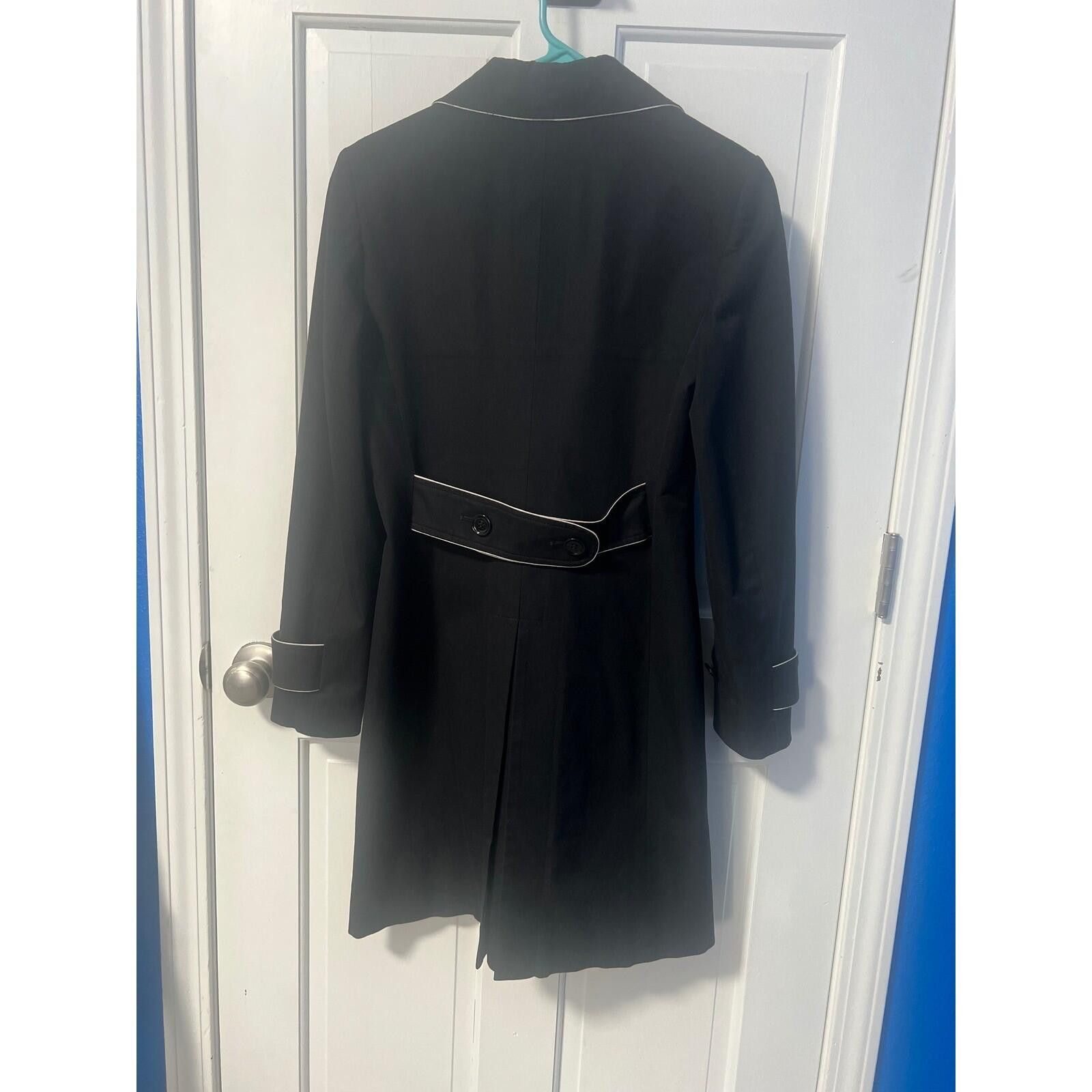 Other Ann Taylor Loft Petites Black Trench Coat Trim Size 6P Size M / US 6-8 / IT 42-44 - 5 Thumbnail