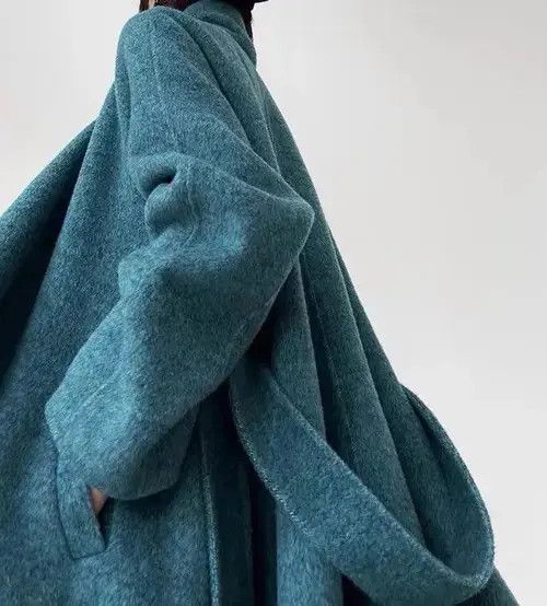 Japanese Brand Blue stand-collar button-down faux wool coat Size S / US 4 / IT 40 - 5 Thumbnail
