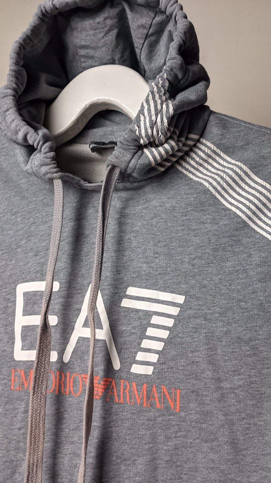 Vintage Emporio Armani EA7 Dirty Big Logo Y2K vintage faded hoodie Size US S / EU 44-46 / 1 - 3 Thumbnail
