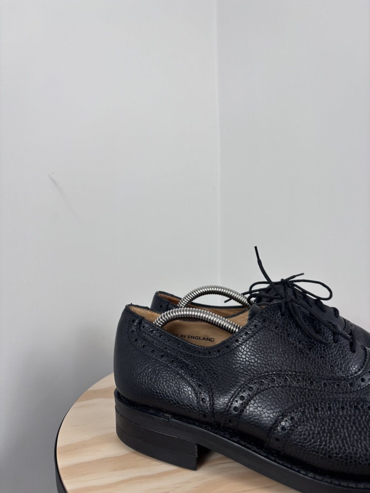These Glory Days These Glory Days Bespoke Men’s Black Leather Oxford Shoes Size US 8 / EU 41 - 2 Thumbnail