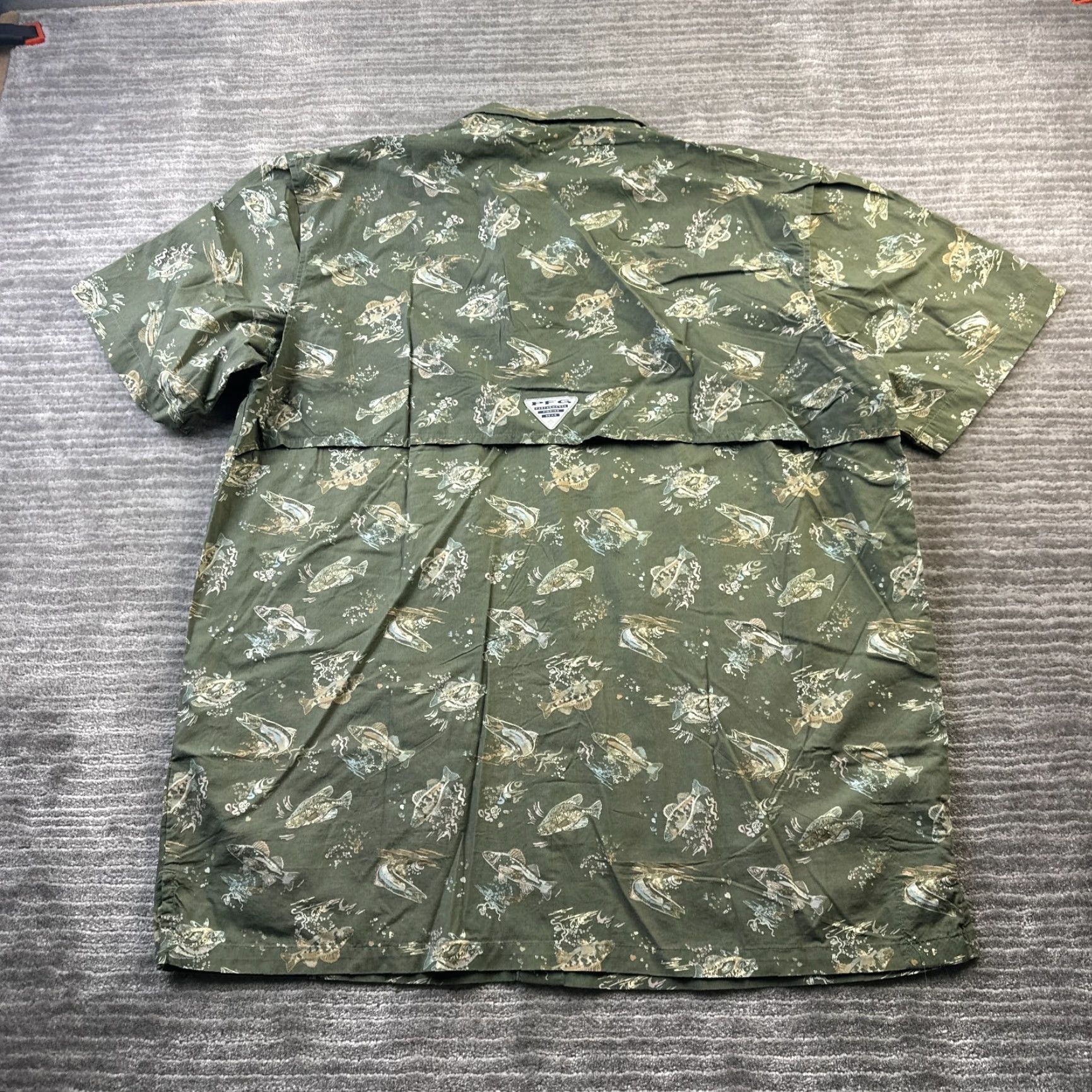 Vintage Columbia Shirt Mens Large Green PFG Button-Up Short Sleeve Casual Outdoor Breathable Pockets nocuh? Size US L / EU 52-54 / 3 - 2 Thumbnail
